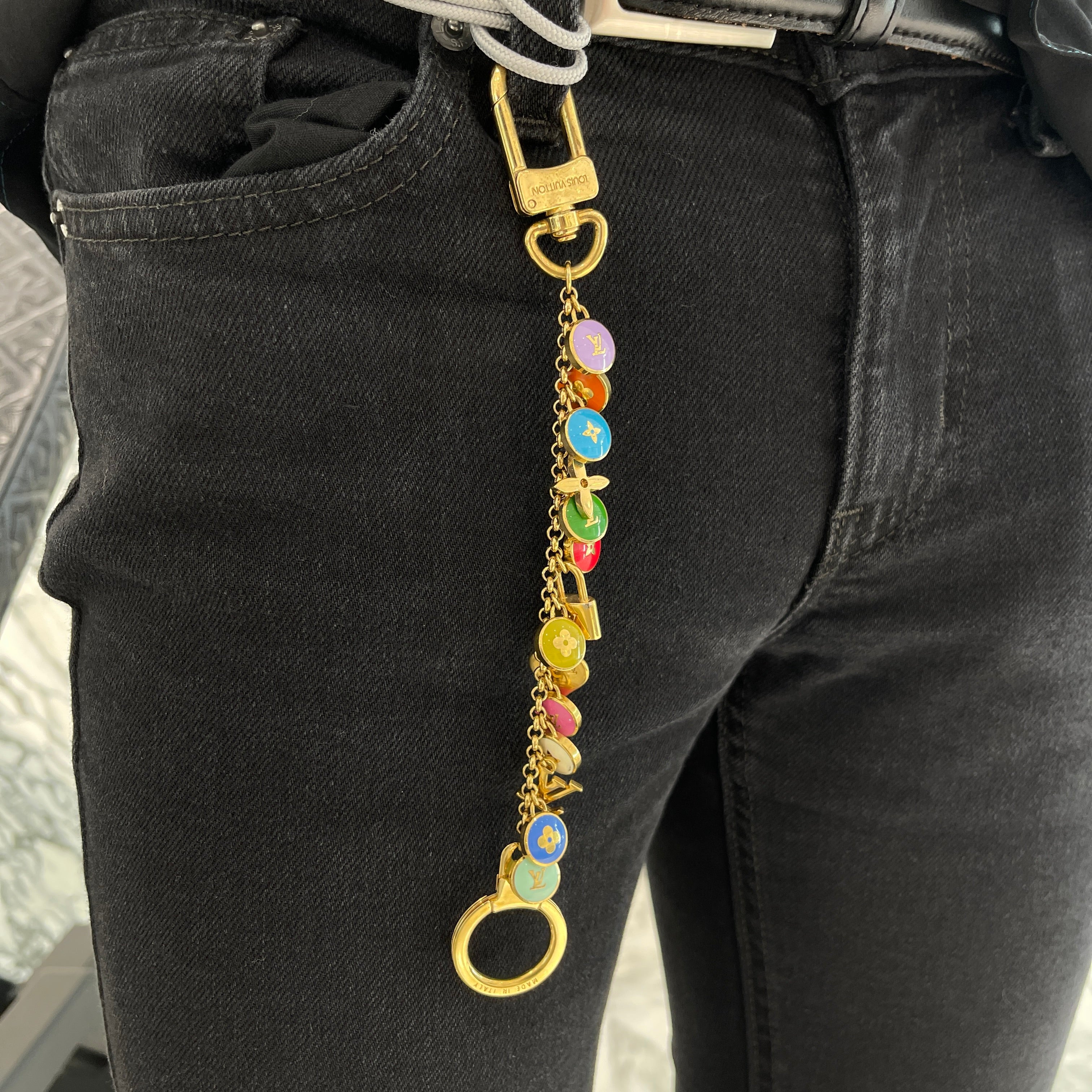 LOUIS VUITTON Portocle Chaine Pastille Bag Charm M65380 ルイ