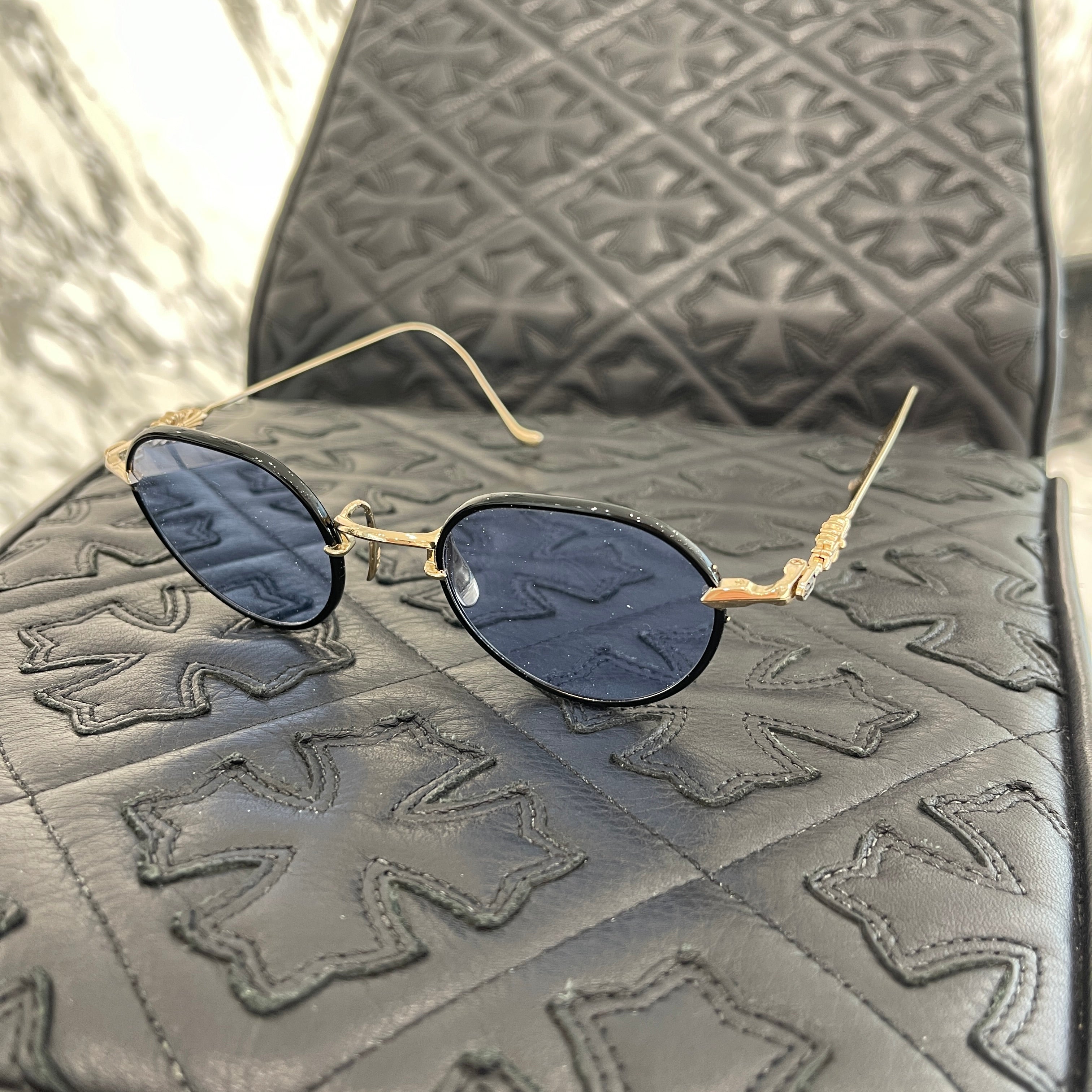 CHROME HEARTS ORALGAMI Cross Temple Metal Sunglasses クロムハーツ クロス テンプル メタル サングラス