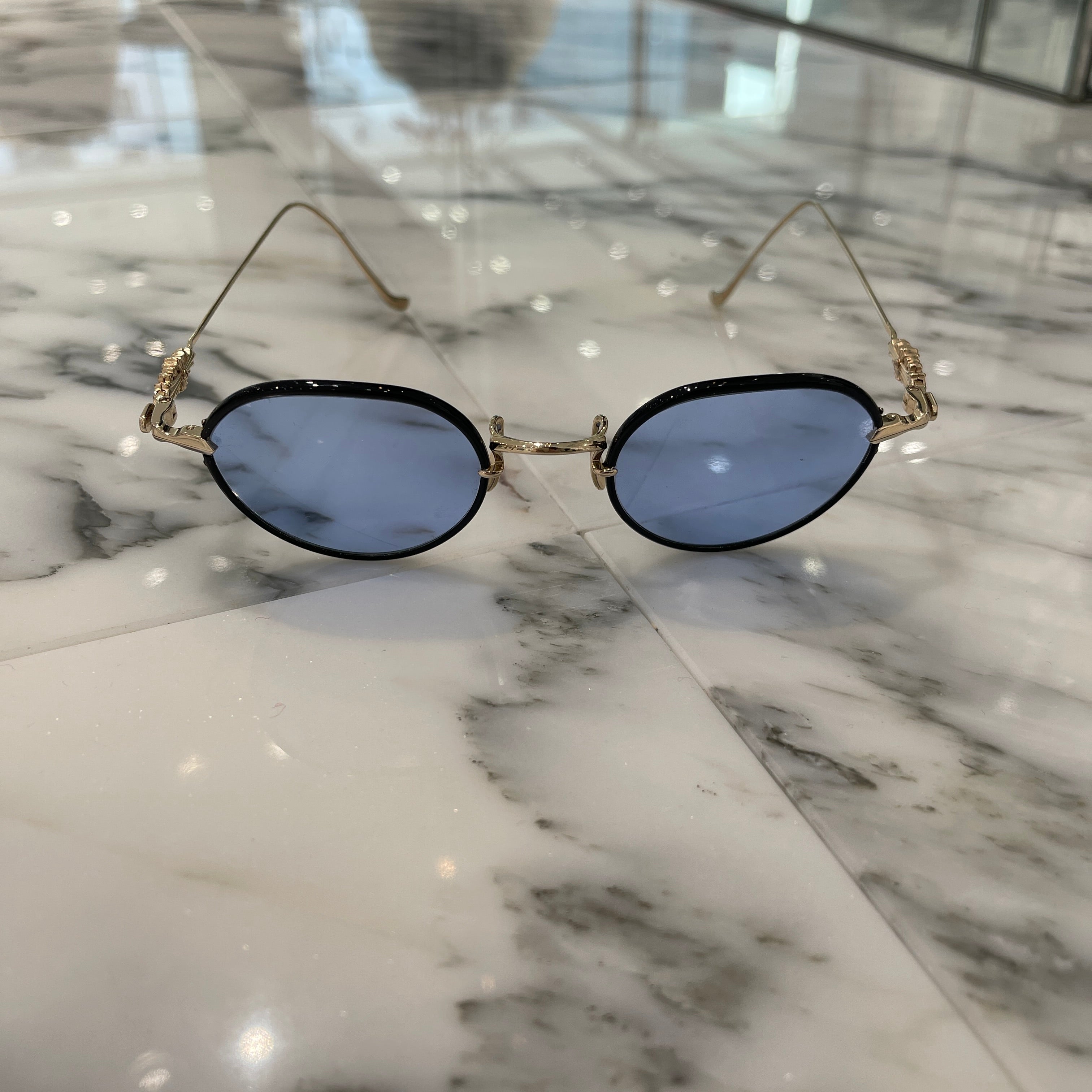 CHROME HEARTS ORALGAMI Cross Temple Metal Sunglasses クロムハーツ クロス テンプル メタル サングラス