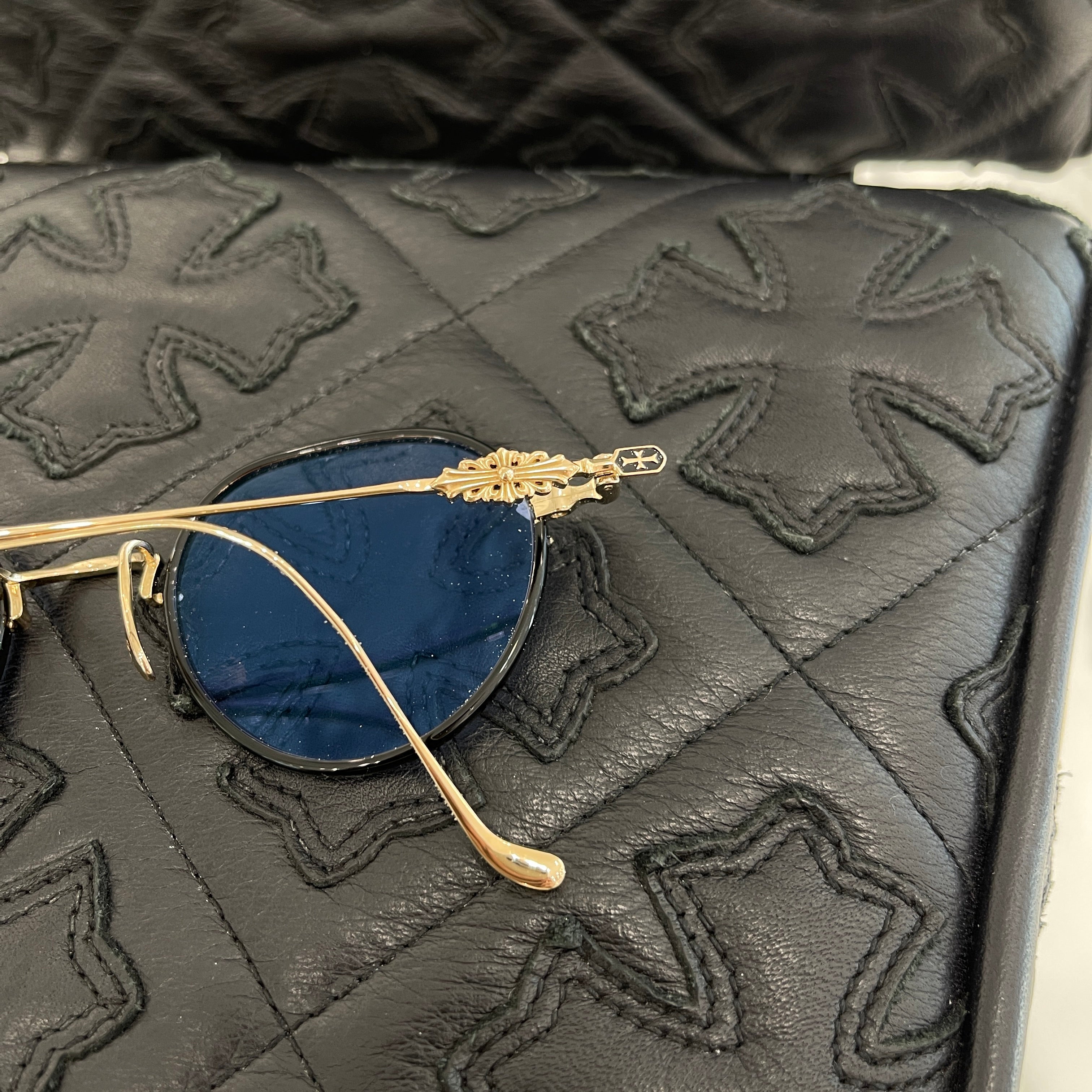 CHROME HEARTS ORALGAMI Cross Temple Metal Sunglasses クロムハーツ クロス テンプル メタル サングラス