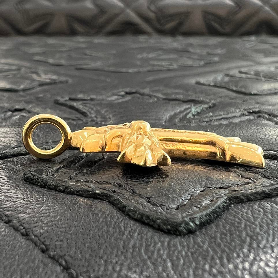 CHROME HEARTS 22K Double CH Cross Charm Pave Diamond Pendant Top