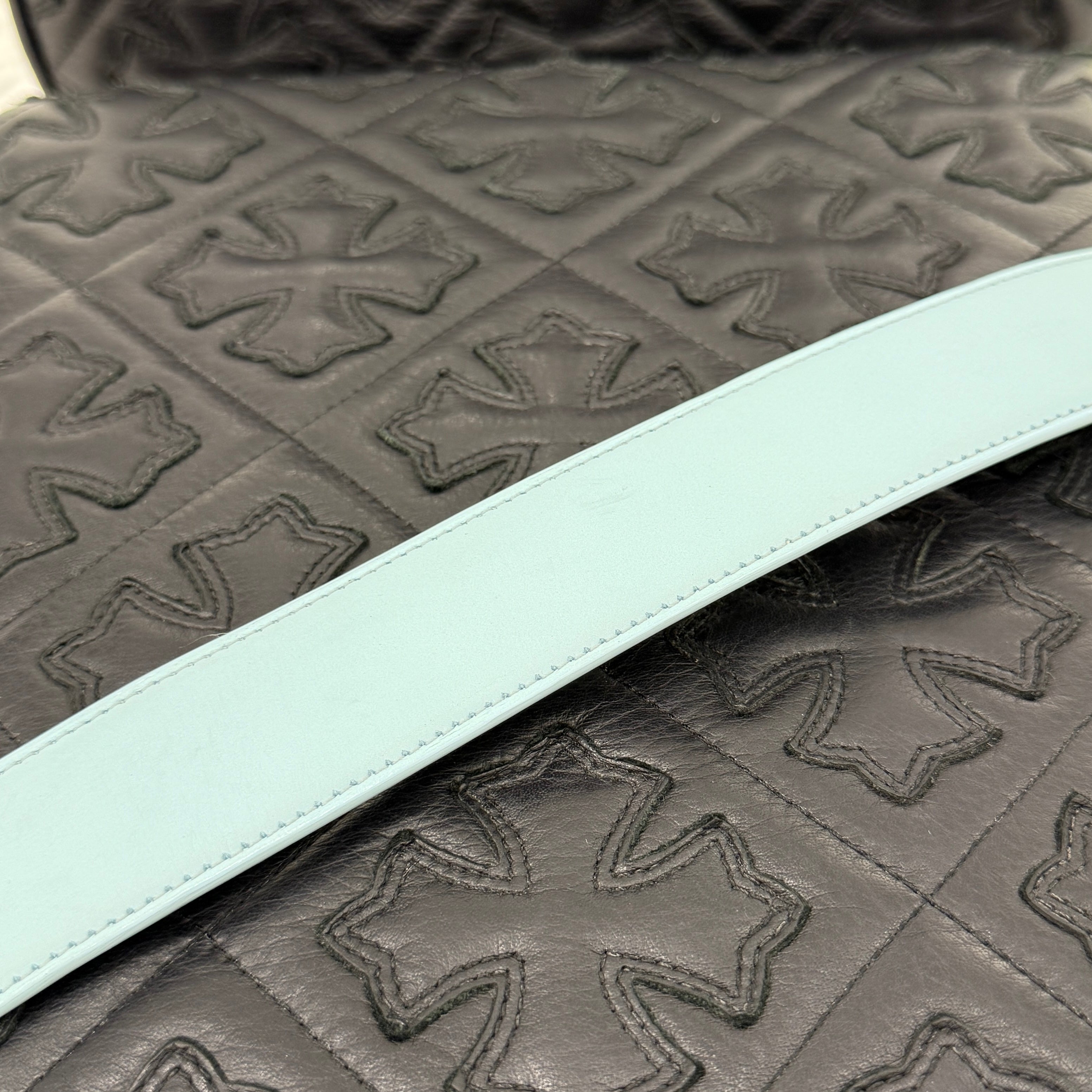 CHROME HEARTS 1.5 STRAP Horseshoe Rivet Leather Belt Size 32 クロムハーツ 1.5ストラップ ホースシューリベット レザーベルト サイズ32