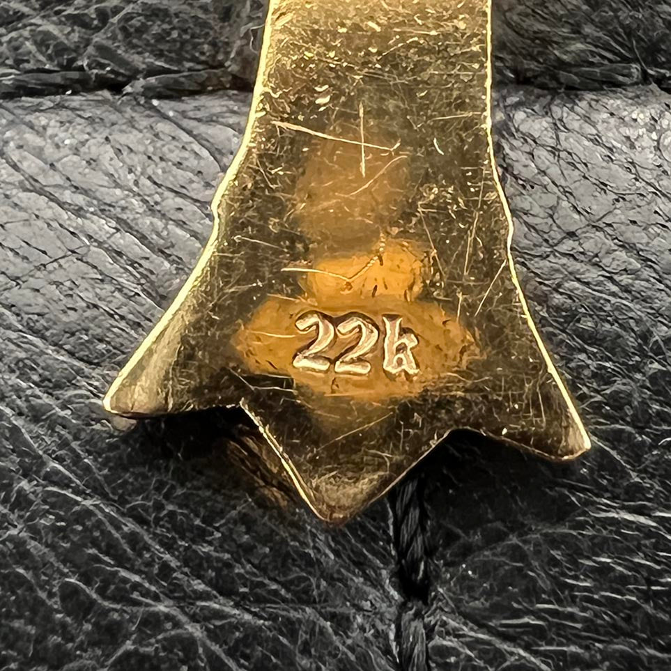 CHROME HEARTS 22K Double CH Cross Charm Pave Diamond Pendant Top クロムハーツ 22K ダブルCHクロス チャーム パヴェダイヤモンド ペンダントトップ