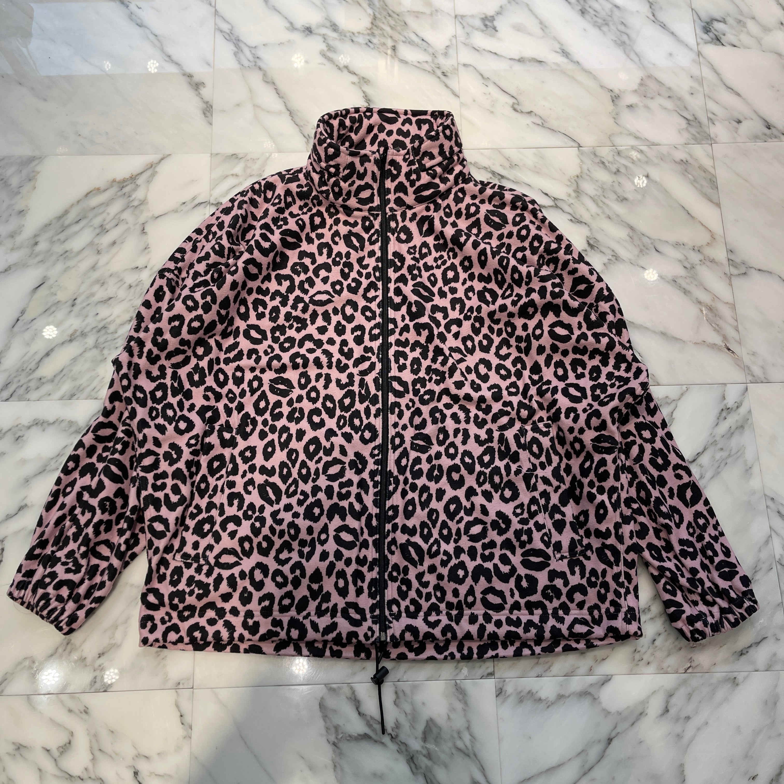 MINEDENIM 2021AW Lips Leopard Fleece Big BZ 2402-9002-12-032 Size 3 マインデニム リップス レオパルド フリース ビッグ ブルゾン サイズ3