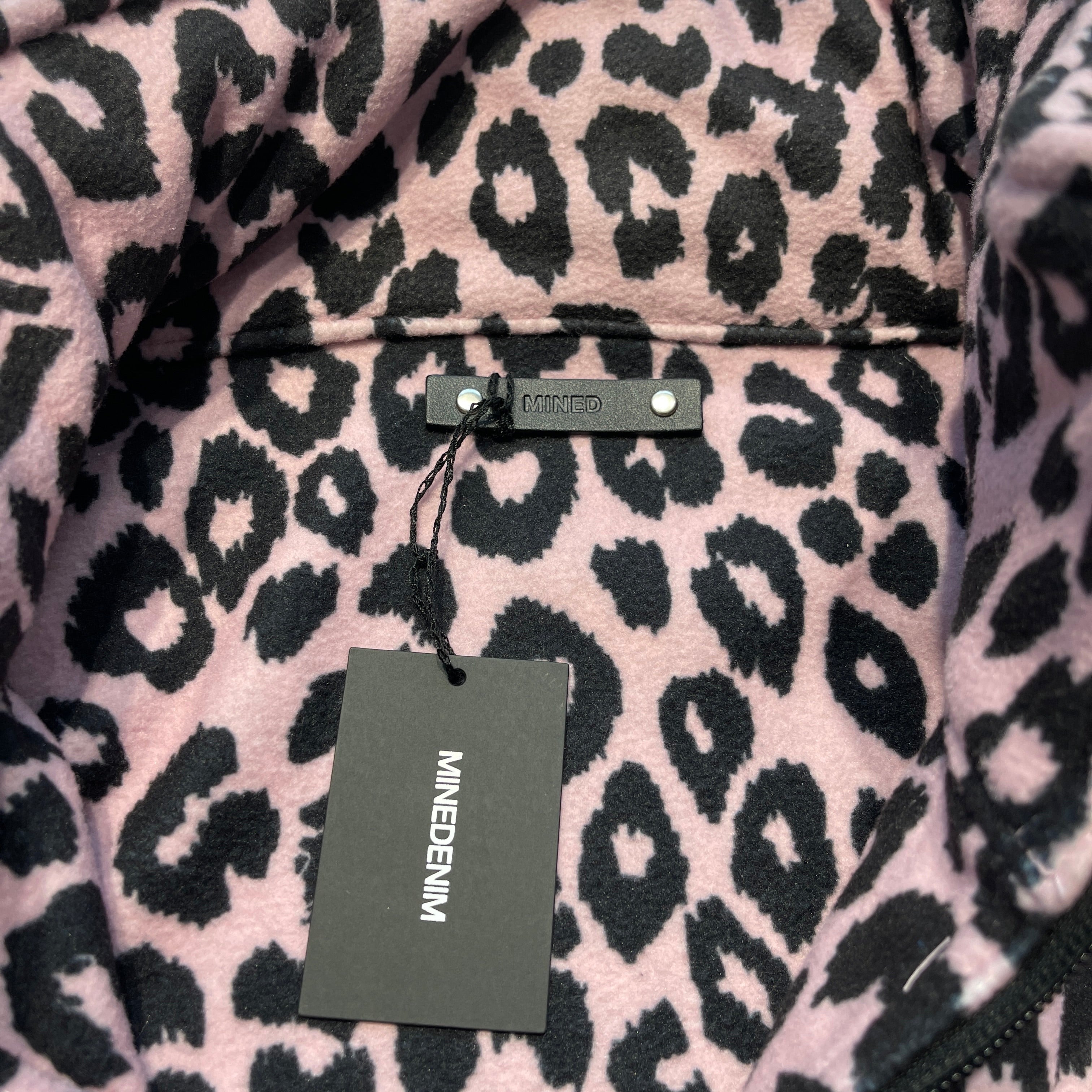 MINEDENIM 2021AW Lips Leopard Fleece Big BZ 2402-9002-12-032 Size 3 マインデニム リップス レオパルド フリース ビッグ ブルゾン サイズ3