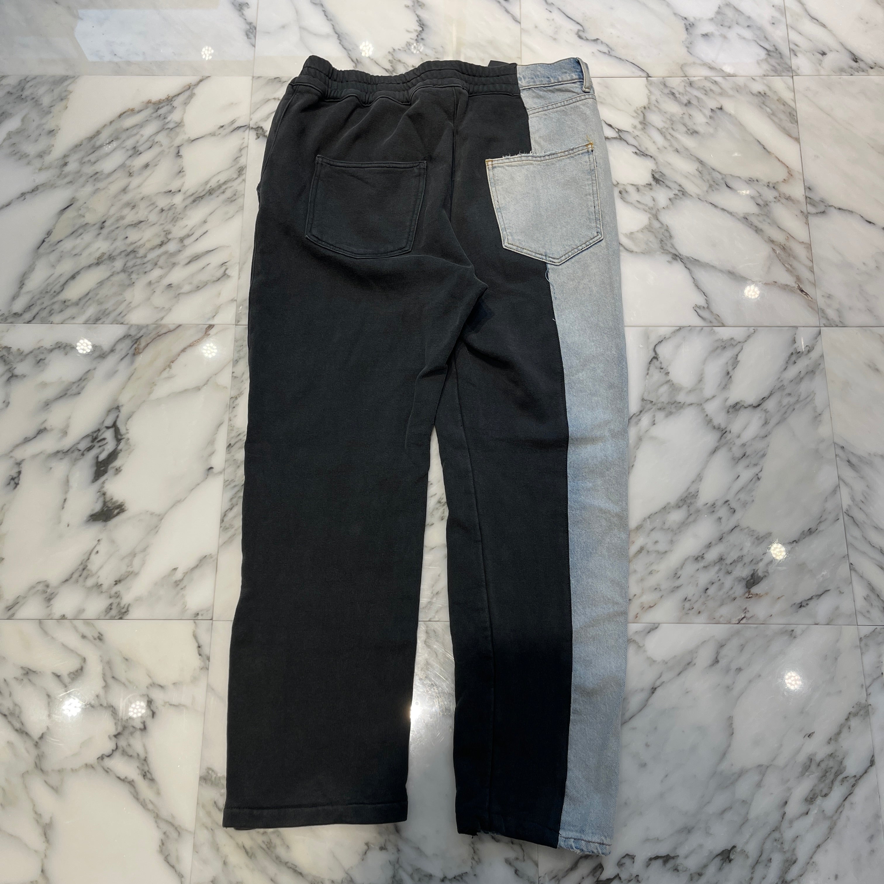 ASKYURSELF × KIM DUONG SPILIT JOGGER HALF DENIM SWEAT PANTS Size XL アスクユアセルフ ×  キムドゥオング スピリット ジョガー ハーフデニム スウェットパンツ サイズXL