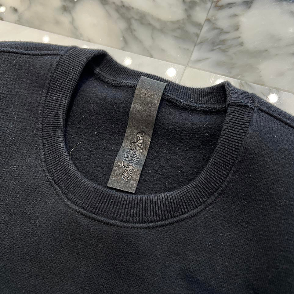 CHROME HEARTS Y NOT Cemetery Cross Leather Patch Pocket Sweat Tee Size S クロムハーツ ワイノット セメタリークロス レザーパッチ ポケット スウェット Tシャツ サイズS