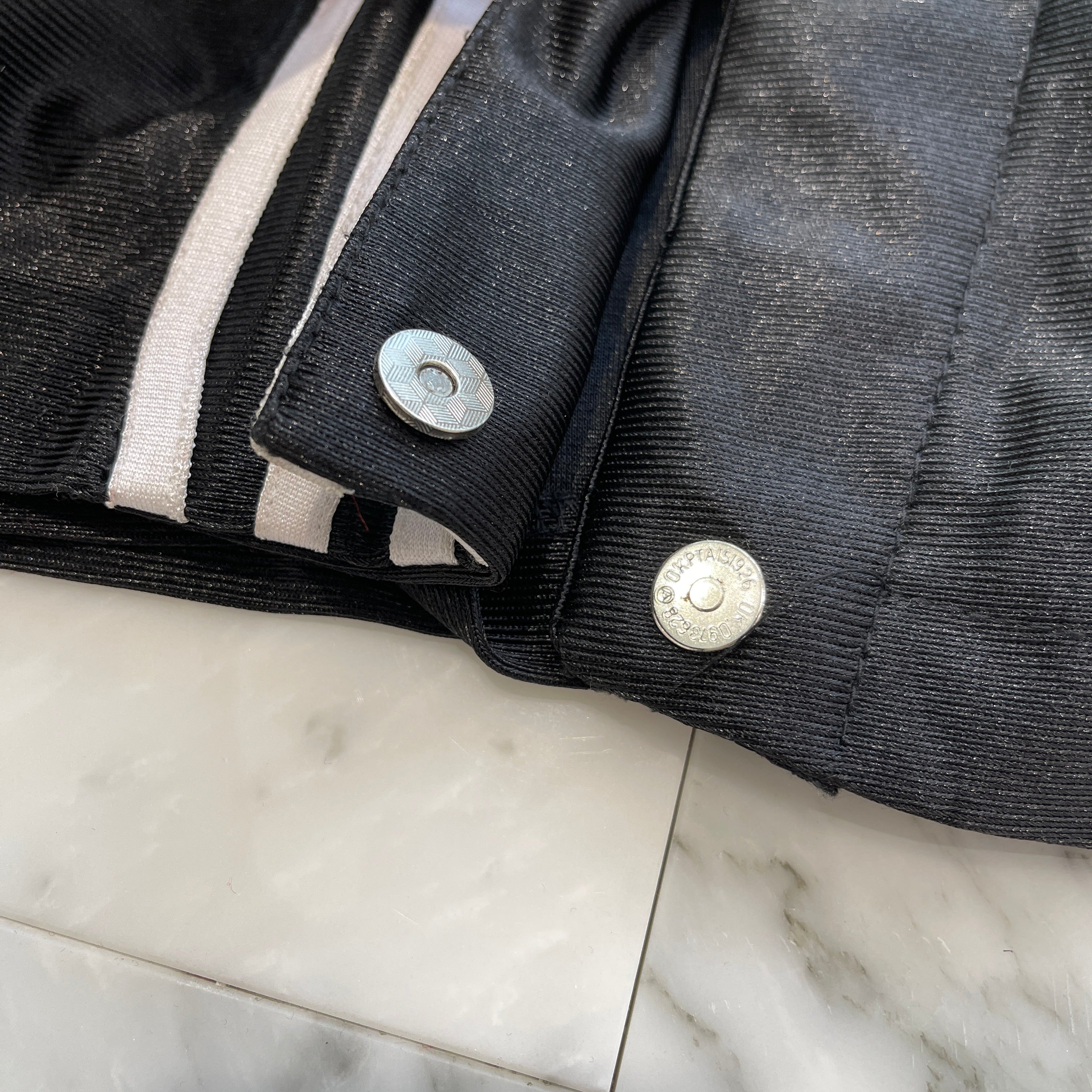 YORI SPORT 2024SS 5 STRIPE MGNETIC RIP OFF Mesh Long Pants SS24YORI-8-BLK Size 32 ヨリ スポーツ 5ストライプ マグネチック リップオフ メッシュロングパンツ サイズ32