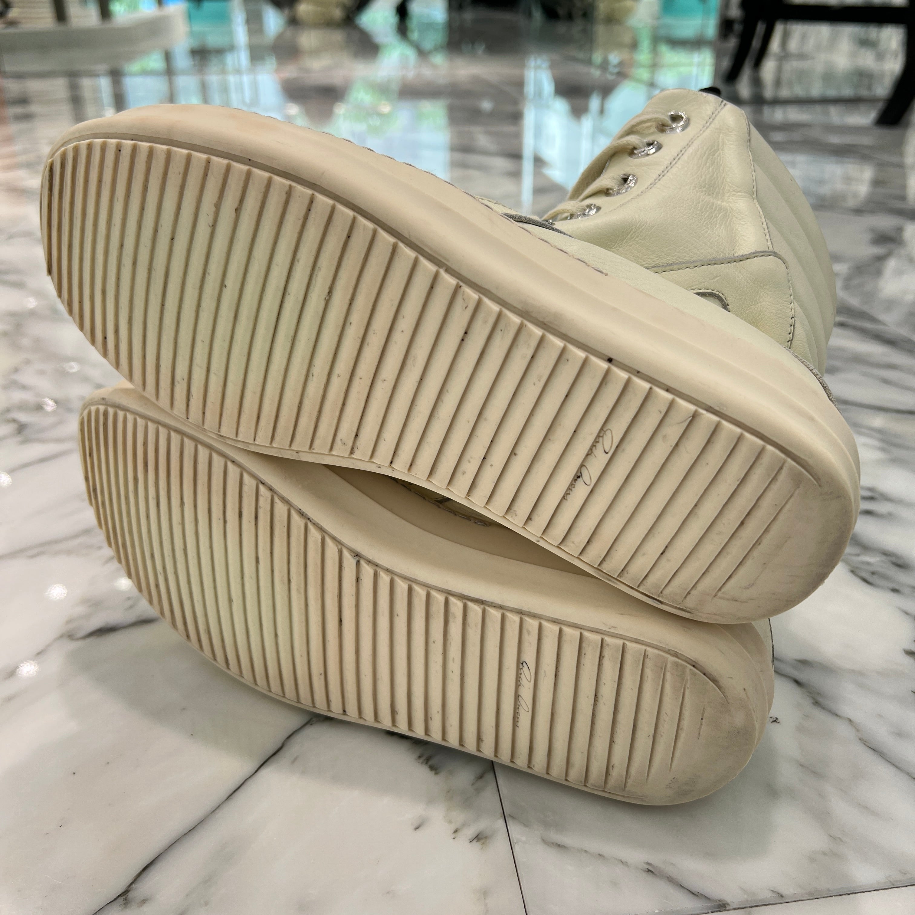 CHROME HEARTS × Rick Owens Geobasket Leather Sneakers Size 42 クロムハーツ × リックオーエンス ジオバスケット レザースニーカー サイズ42