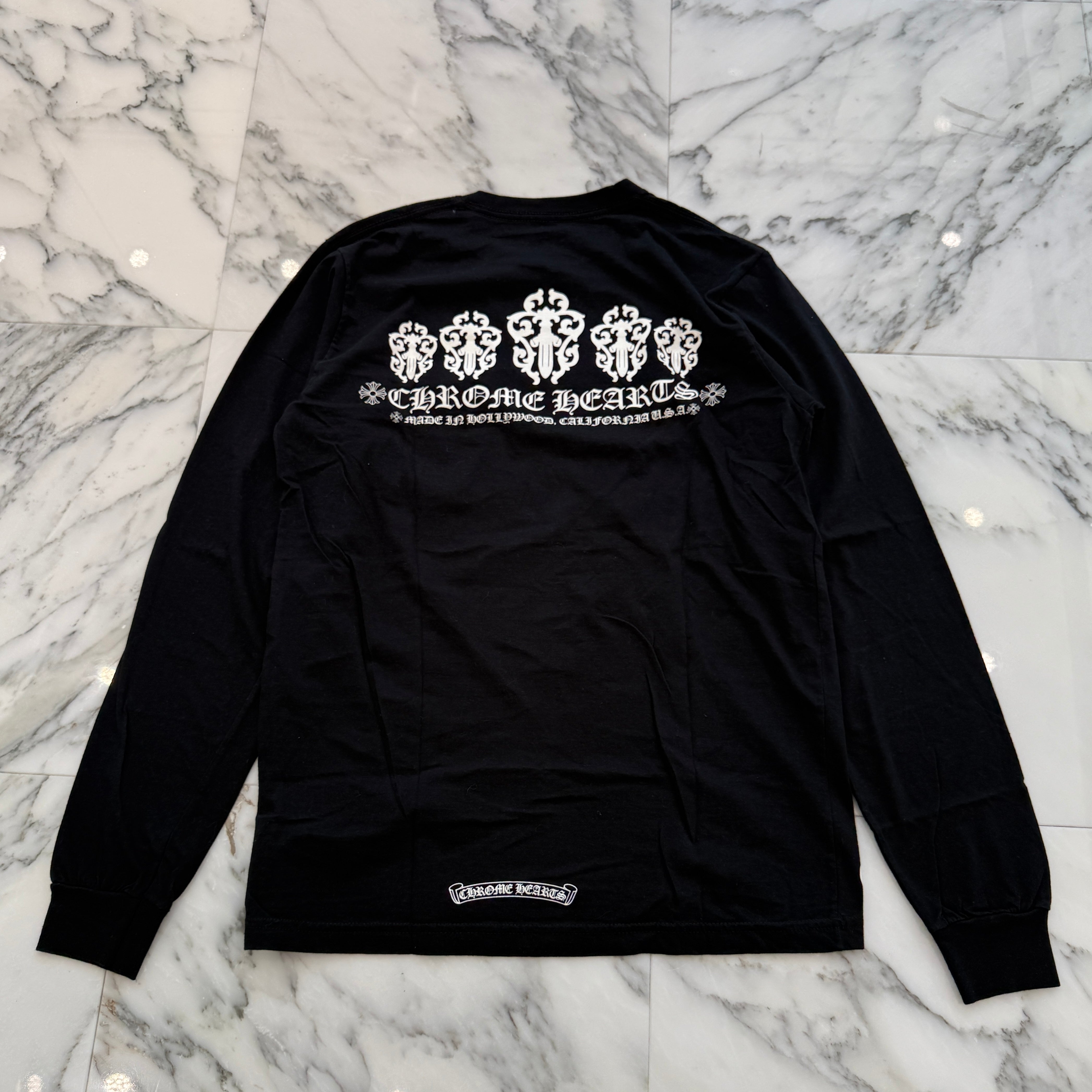 CHROME HEARTS Made In Hollywood Dagger Print Long Sleeve Tee Size M クロムハーツ メイドインハリウッド ダガープリント ロングスリーブ Tシャツ サイズM