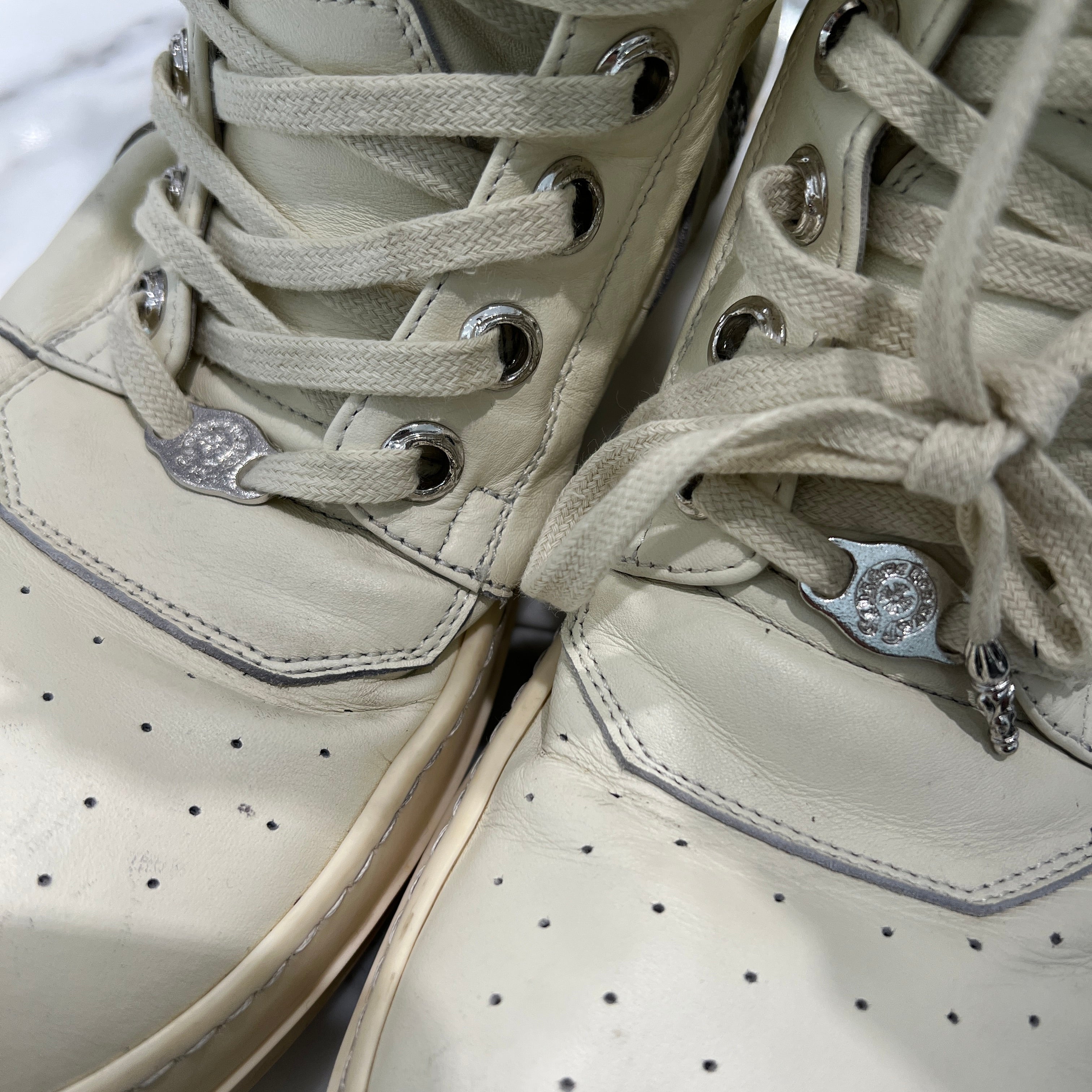 CHROME HEARTS × Rick Owens Geobasket Leather Sneakers Size 42 クロムハーツ × リックオーエンス ジオバスケット レザースニーカー サイズ42