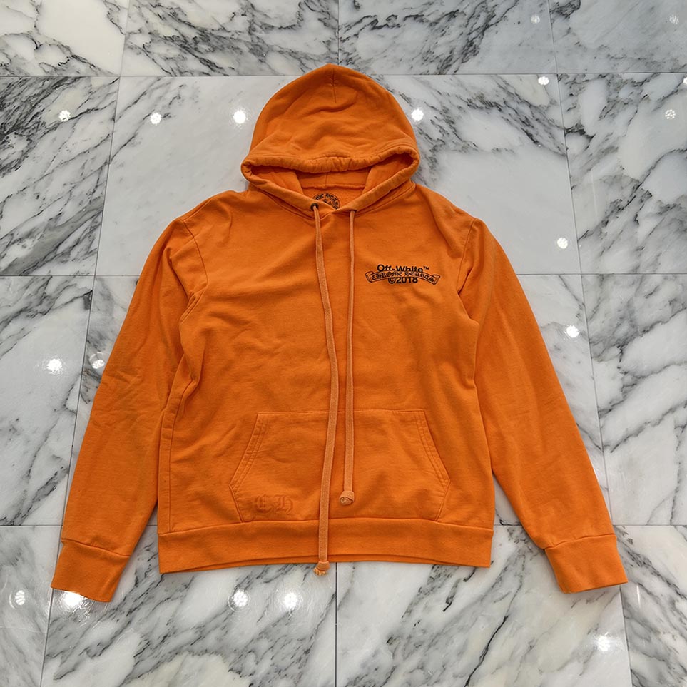 CHROME HEARTS × OFF-WHITE 2018SS Pullover Hoodie Size M クロムハーツ × オフホワイト プルオーバーフーディ サイズM
