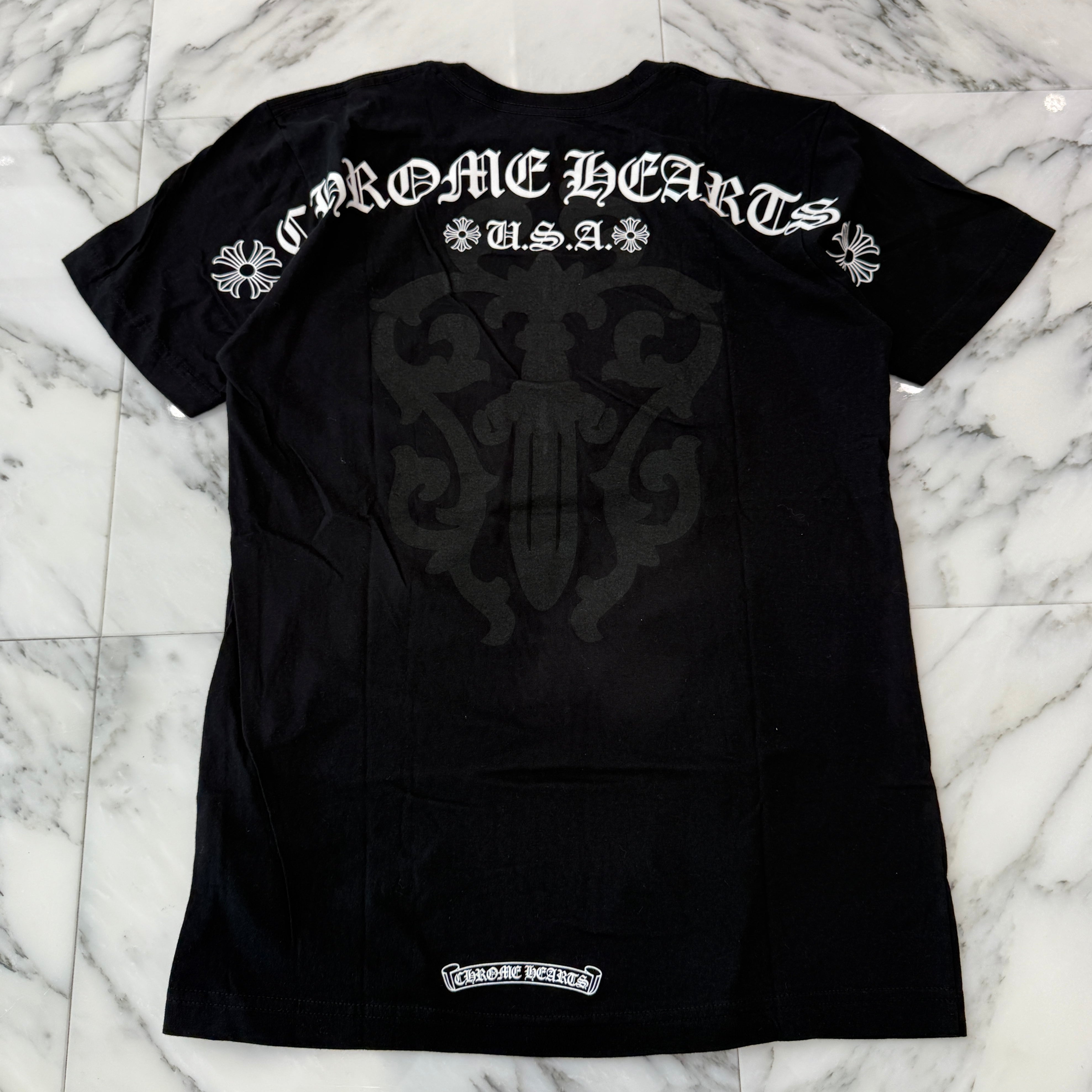 CHROME HEARTS Back Arch Logo USA Dagger Print Tee Size M クロムハーツ バックアーチロゴ USA ダガー プリントTシャツ サイズM