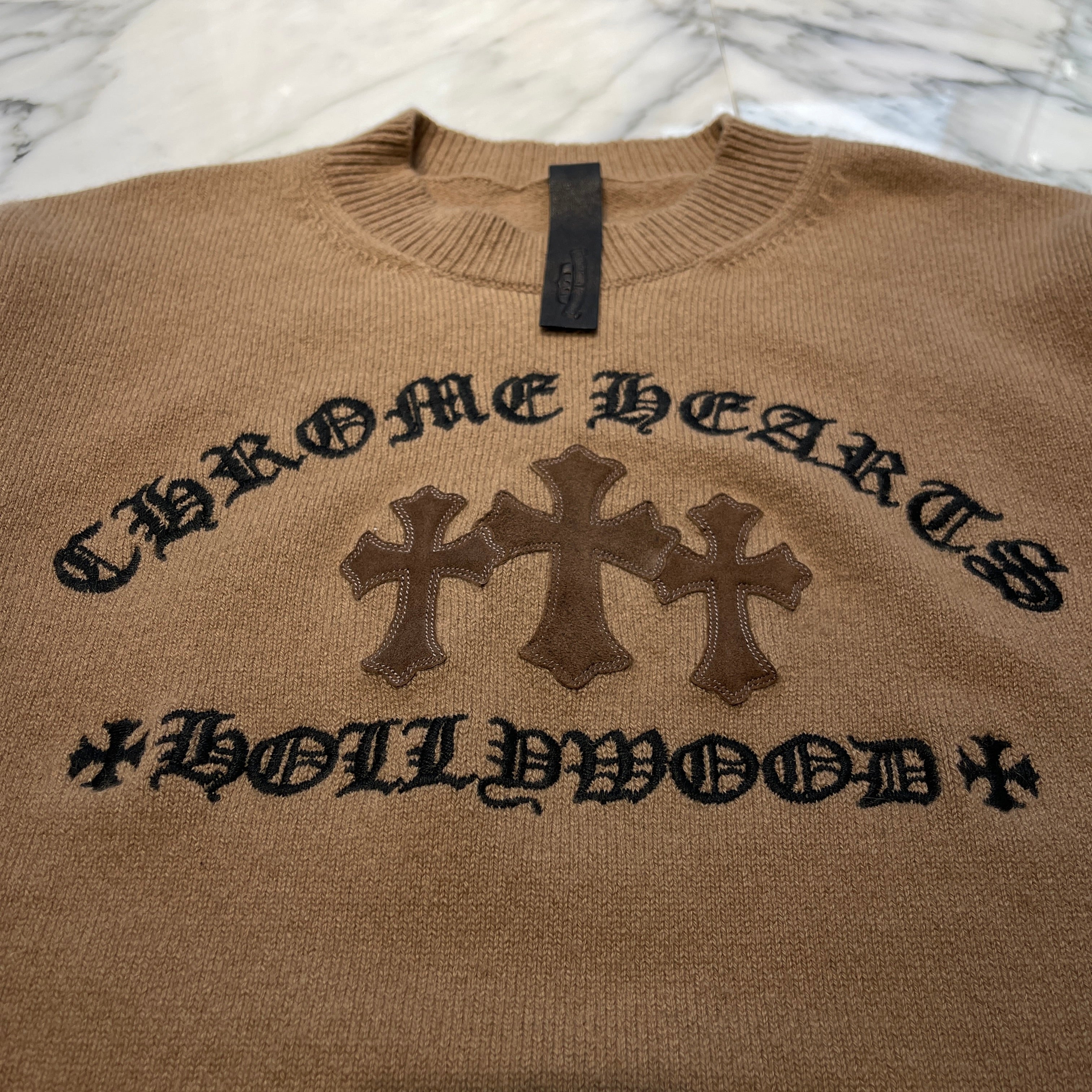 クロム様 CHROME HEARTS Y NOT King Taco 3 Cemetery Cross Leather Patch