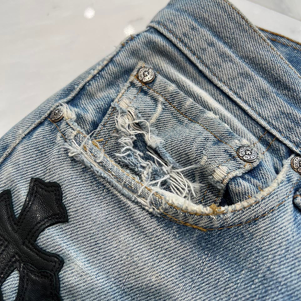 CHROME HEARTS × Levi's VNTG Cross Leather Patch Denim Pants Size 29 クロムハーツ × リーバイス ヴィンテージ クロスレザーパッチ デニムパンツ サイズ29