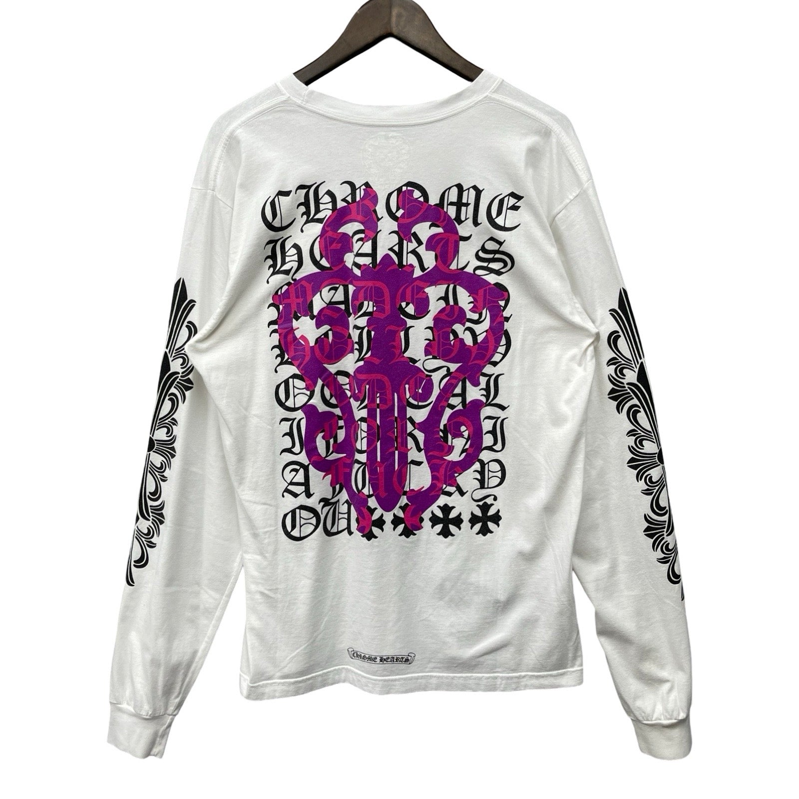 クロムハーツDAGGER EYE CHART バックプリントTEE ホワイト L クロムハーツDAGGER EYE CHART バックプリントTEE ホワイト L クロム