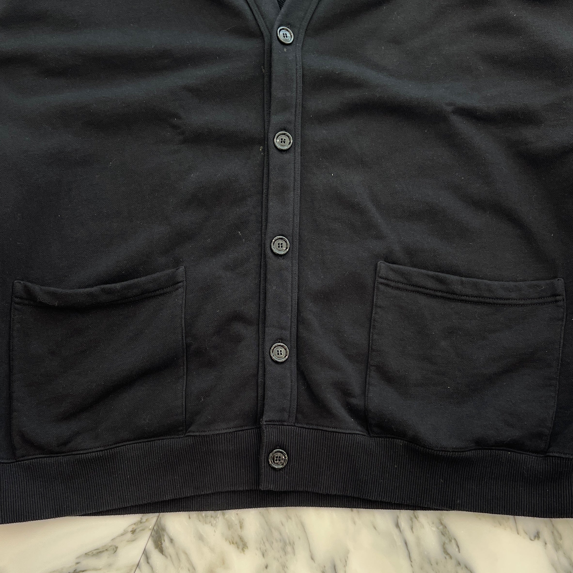 CELINE 2022SS Back Logo Print Cotton Fleece Cardigan 2Y672670Q Size M セリーヌ バックロゴプリント コットンフリースカーディガン サイズM