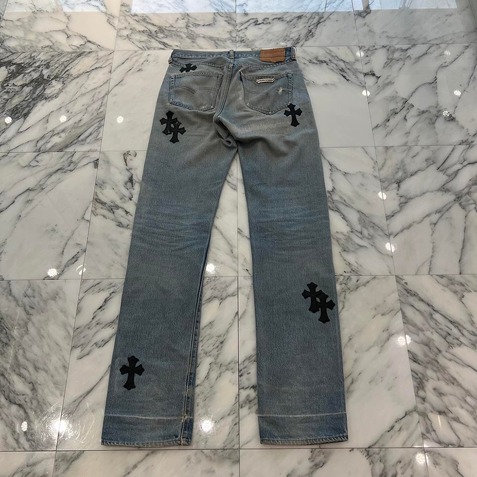 CHROME HEARTS × Levi's VNTG Cross Leather Patch Denim Pants Size 29 クロムハーツ × リーバイス ヴィンテージ クロスレザーパッチ デニムパンツ サイズ29