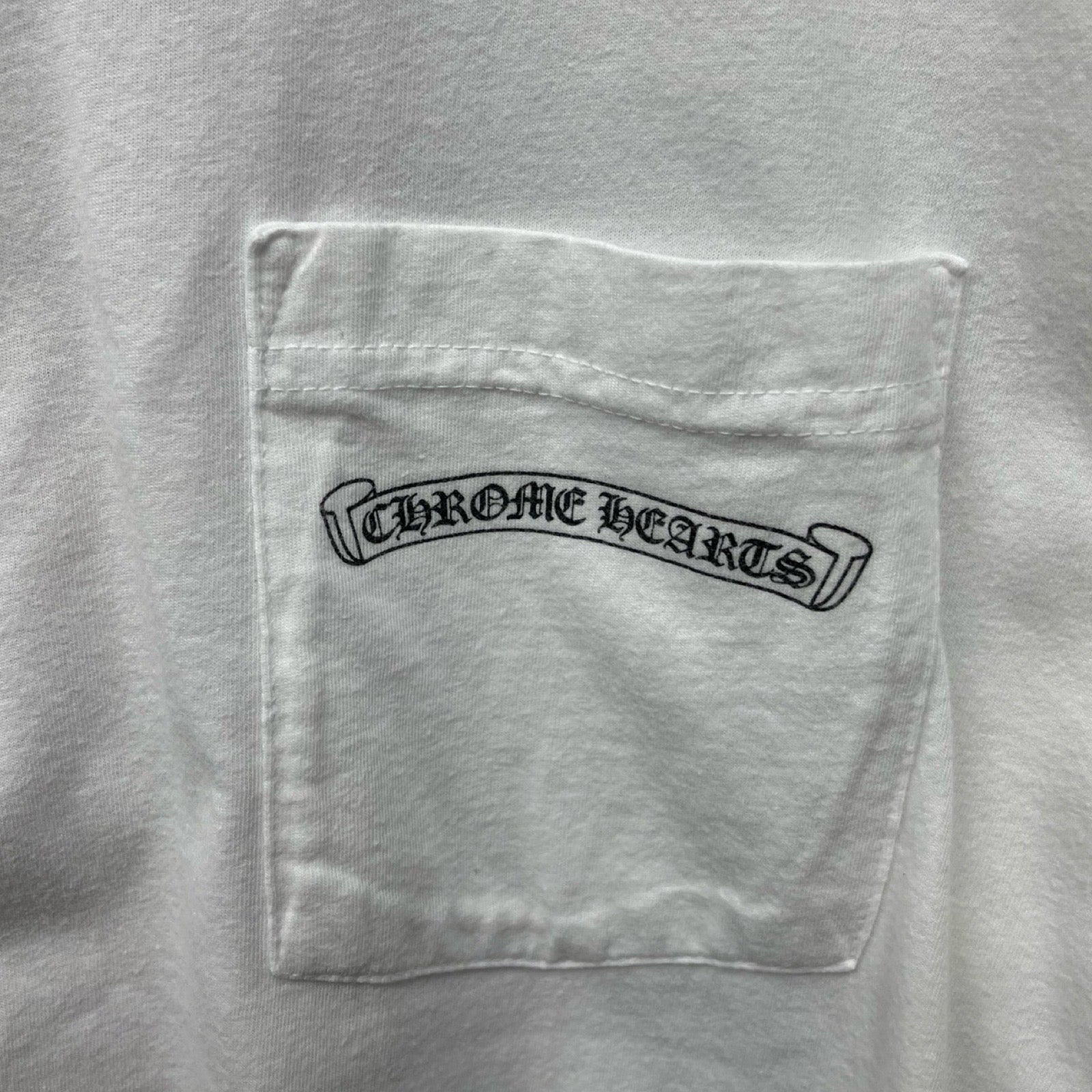 クロムハーツDAGGER EYE CHART バックプリントTEE ホワイト L Chrome Hearts Eye Chart Dagger T-shirt White Men's - US