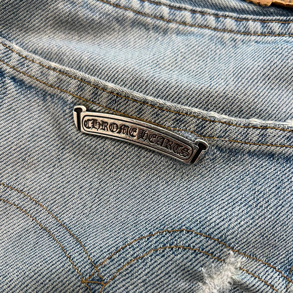CHROME HEARTS × Levi's VNTG Cross Leather Patch Denim Pants Size 29 クロムハーツ × リーバイス ヴィンテージ クロスレザーパッチ デニムパンツ サイズ29