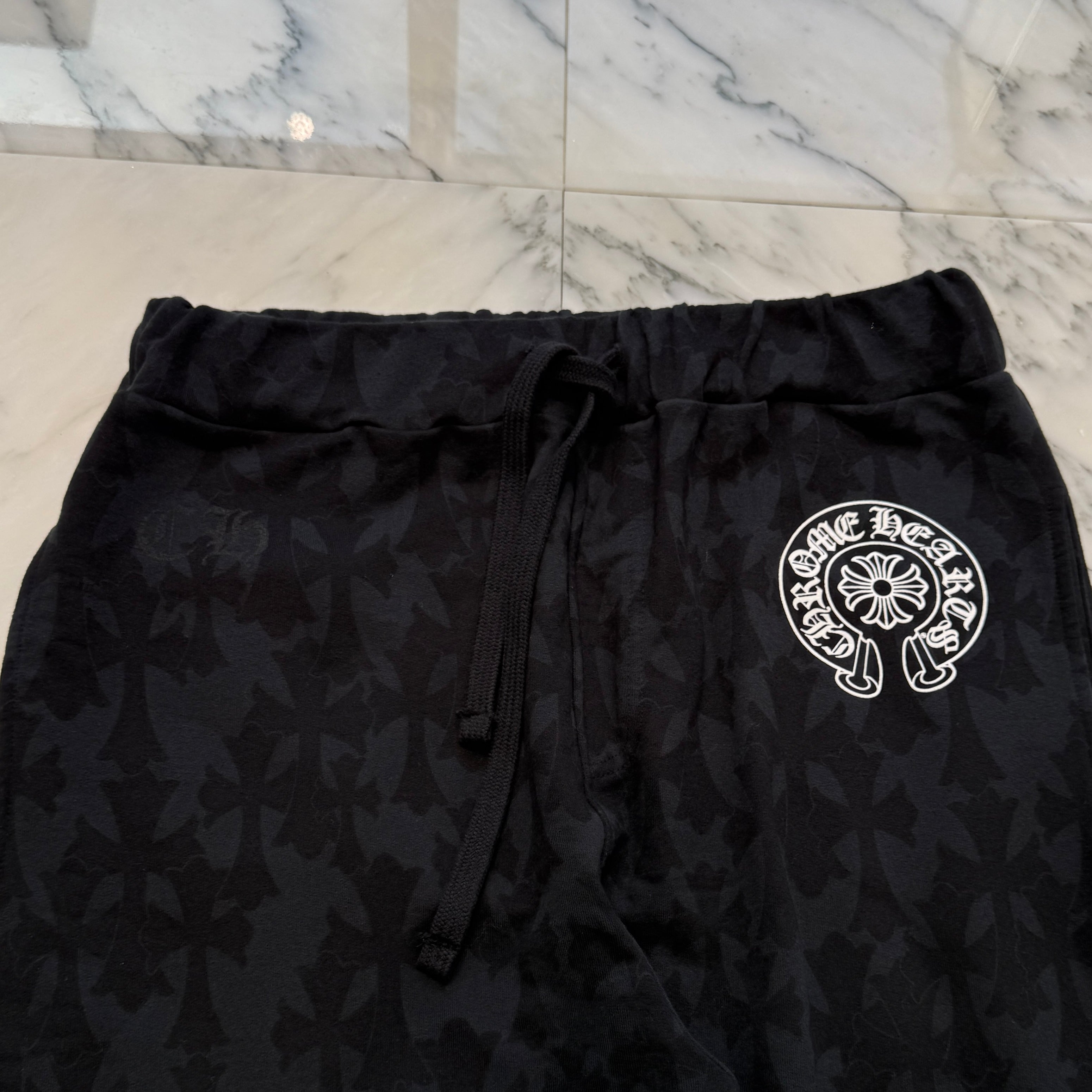 CHROME HEARTS 2024SS Graveyard Cemetery Cross Sweat Long Pants Size L クロムハーツ グレイブヤード セメタリークロス スウェットパンツ サイズL