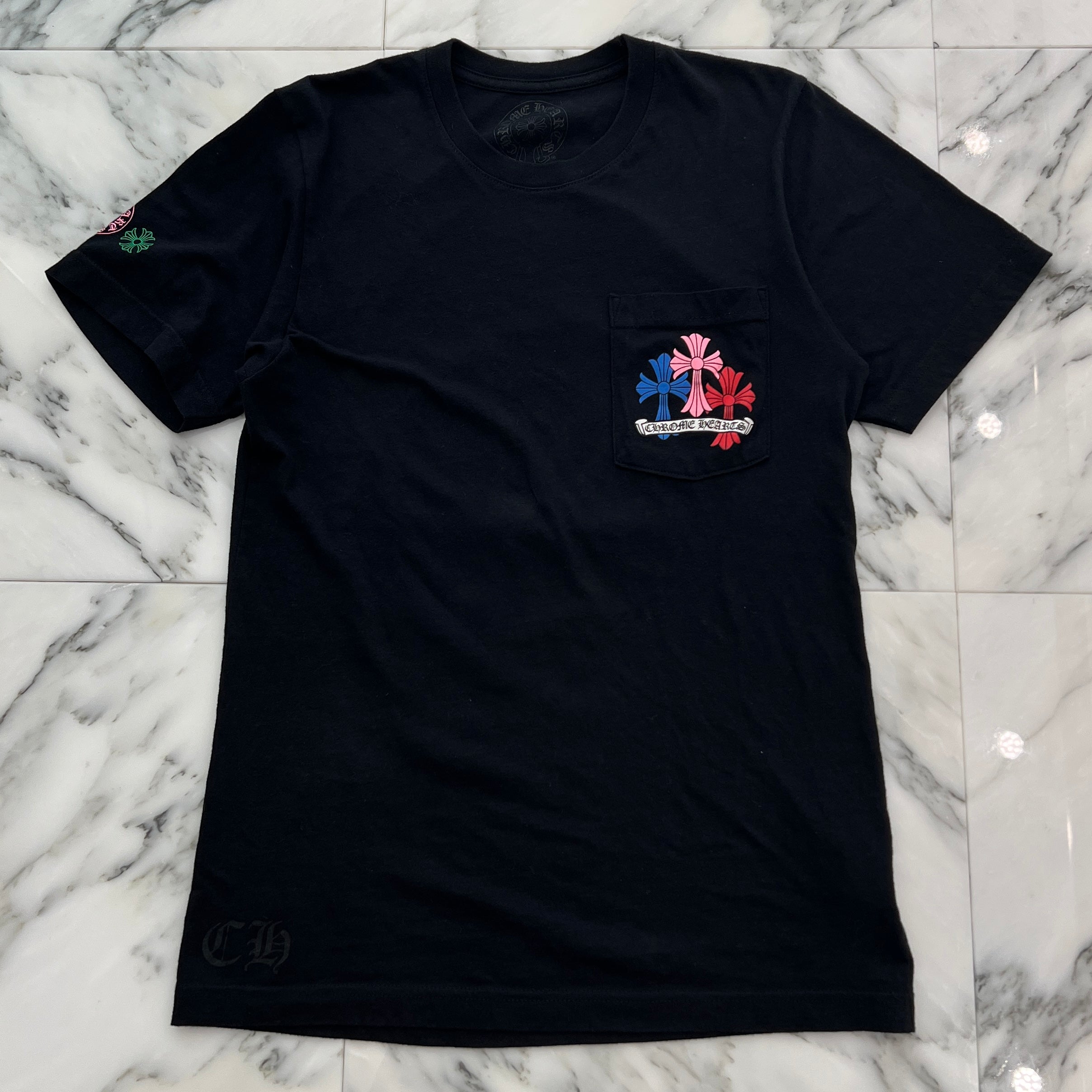 CHROME HEARTS 2021SS MLTCOL CEM CRS Tee Size S クロムハーツ マルチカラー セメタリークロス Tシャツ サイズS