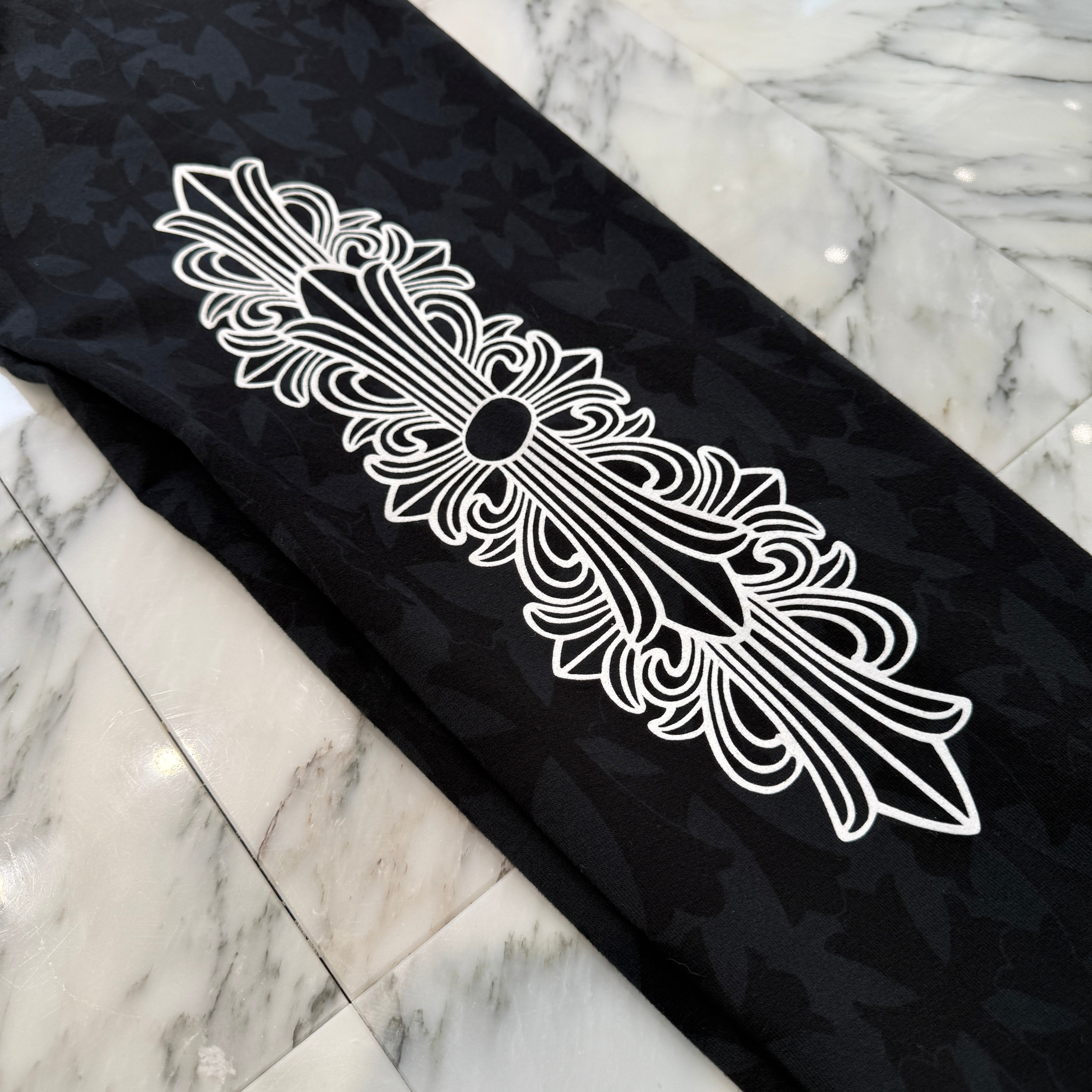 CHROME HEARTS 2024SS Graveyard Cemetery Cross Sweat Long Pants Size L クロムハーツ グレイブヤード セメタリークロス スウェットパンツ サイズL