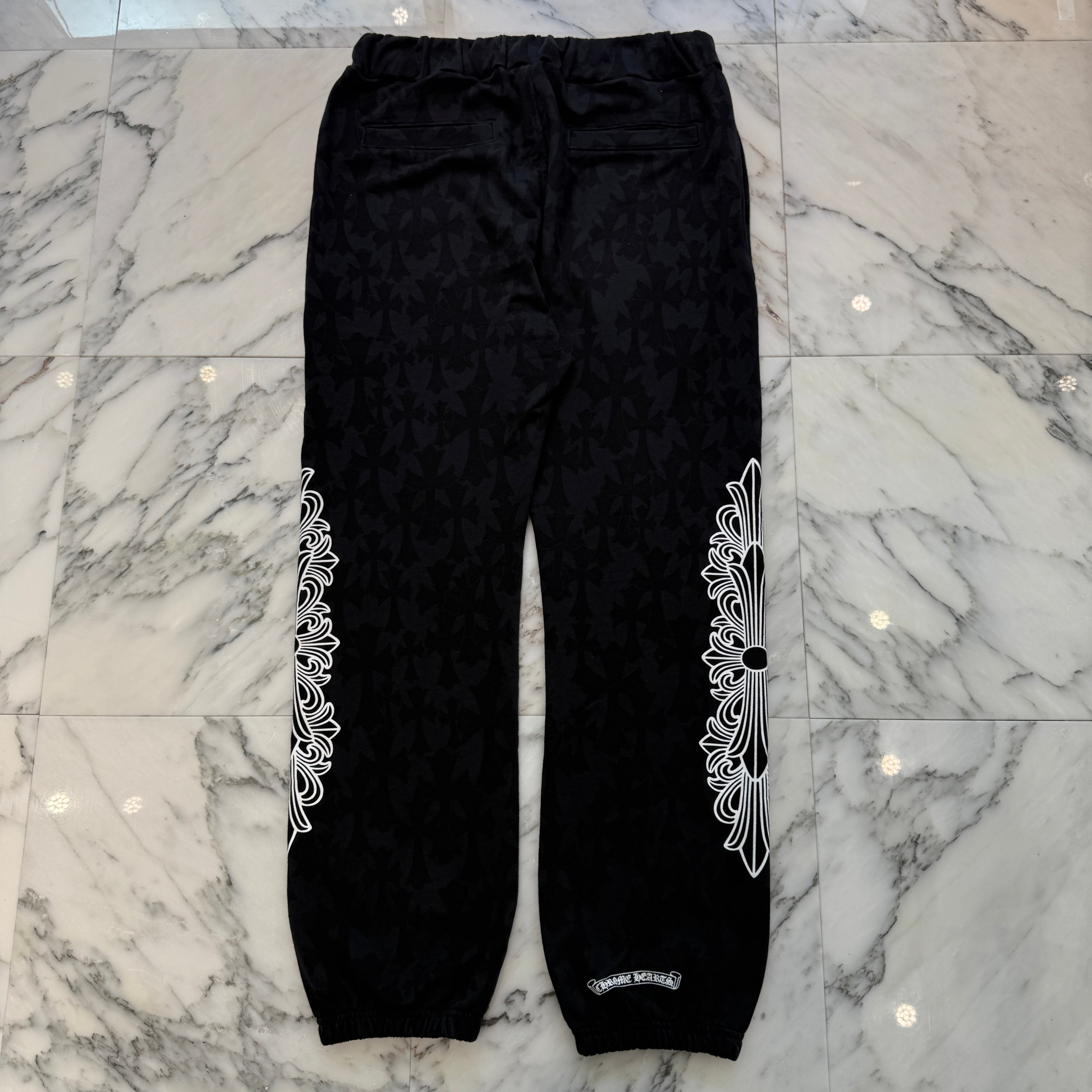 CHROME HEARTS 2024SS Graveyard Cemetery Cross Sweat Long Pants Size L クロムハーツ グレイブヤード セメタリークロス スウェットパンツ サイズL