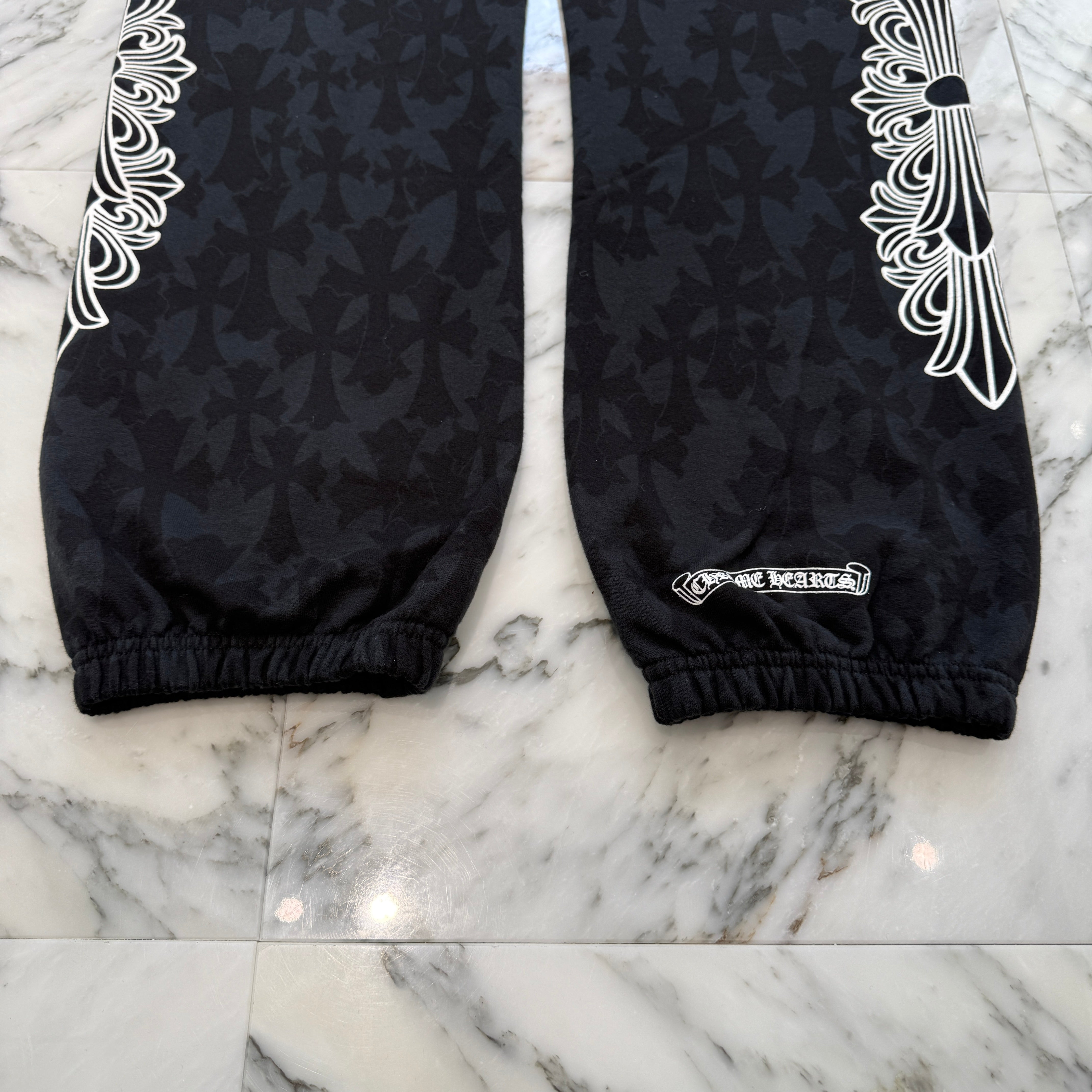 CHROME HEARTS 2024SS Graveyard Cemetery Cross Sweat Long Pants Size L クロムハーツ グレイブヤード セメタリークロス スウェットパンツ サイズL
