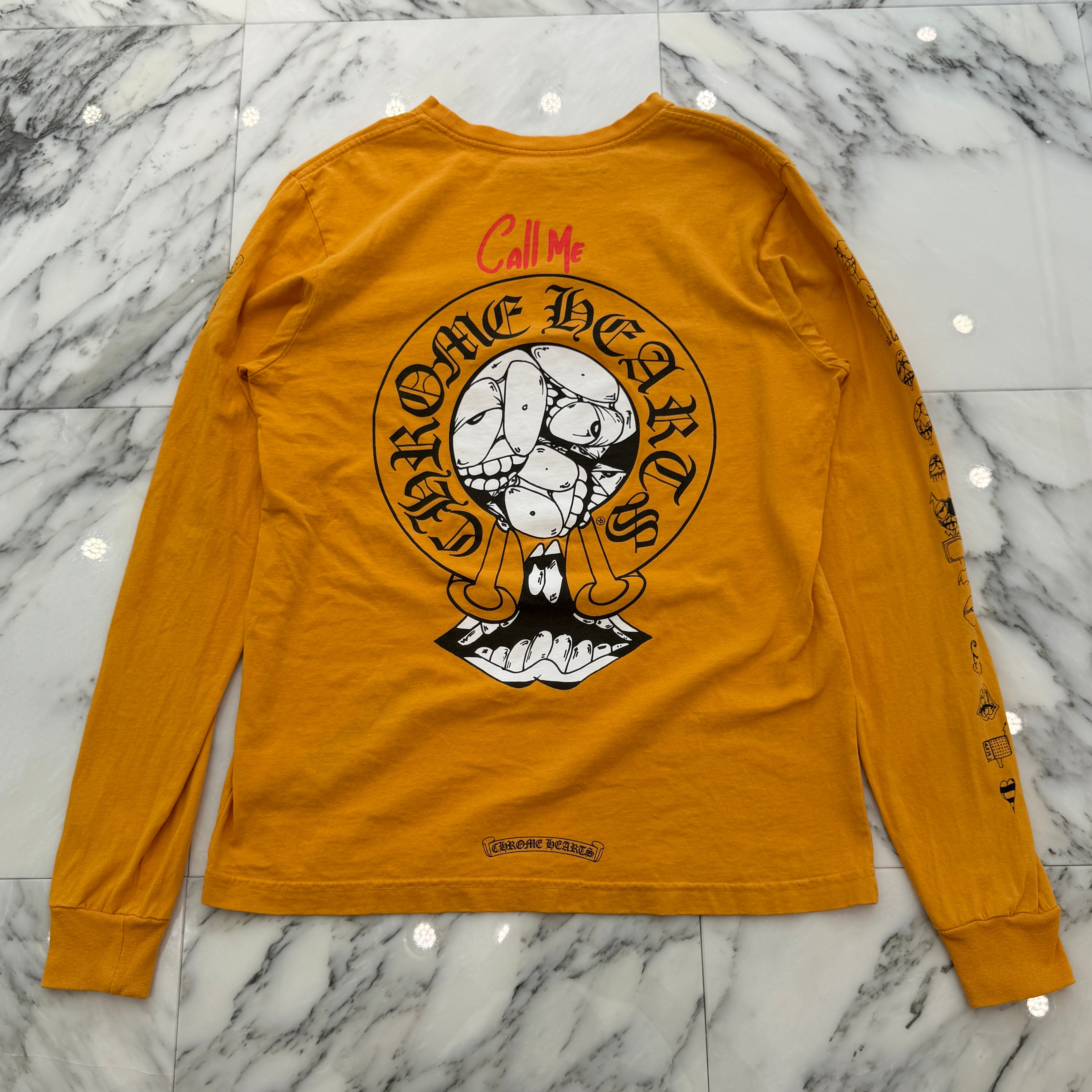 CHROME HEARTS × MATTY BOY 2019SS PPO Mustard Long Sleeve Tee Size