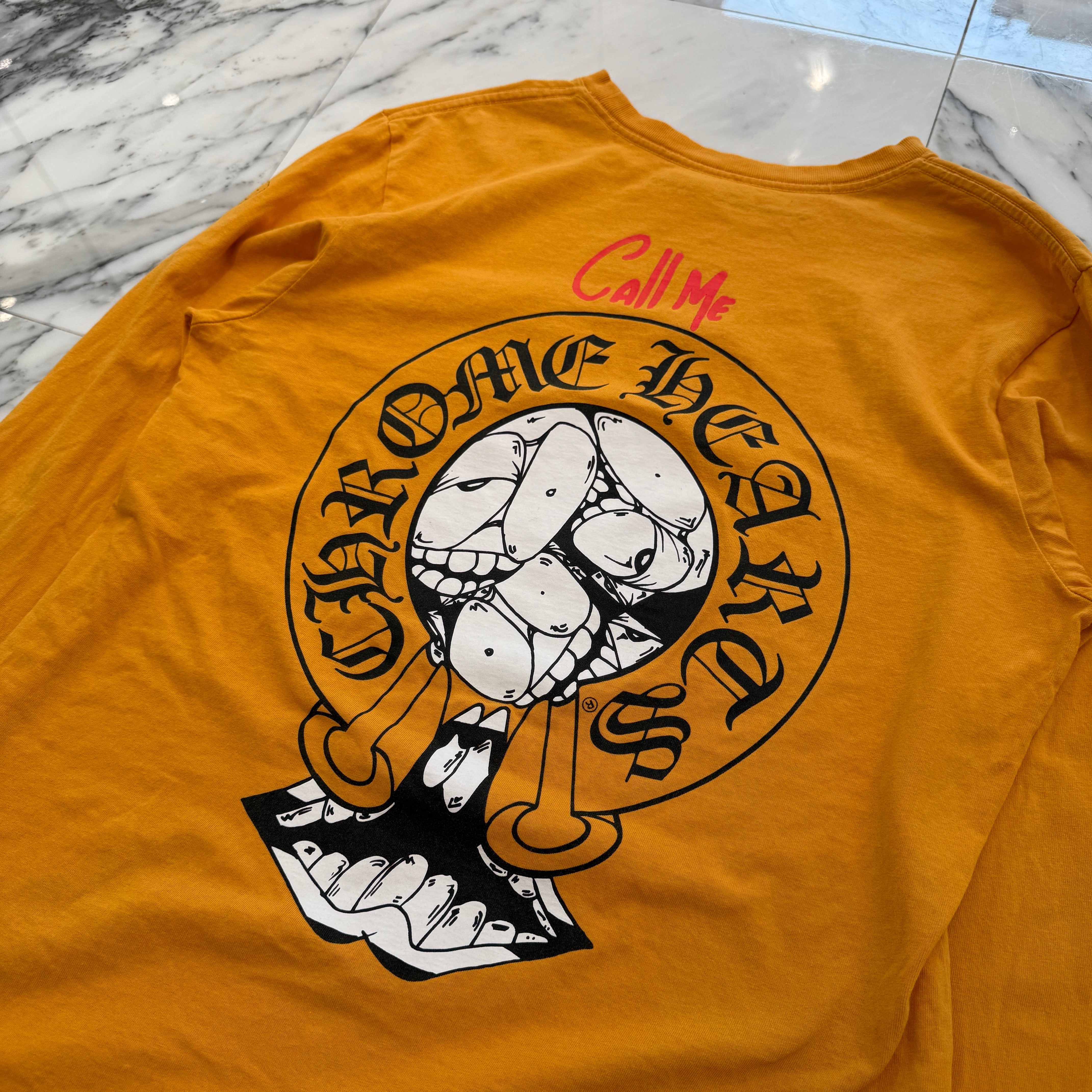 CHROME HEARTS × MATTY BOY 2019SS PPO Mustard Long Sleeve Tee Size M クロムハーツ × マッティボーイ マスタード ロングスリーブTシャツ サイズM