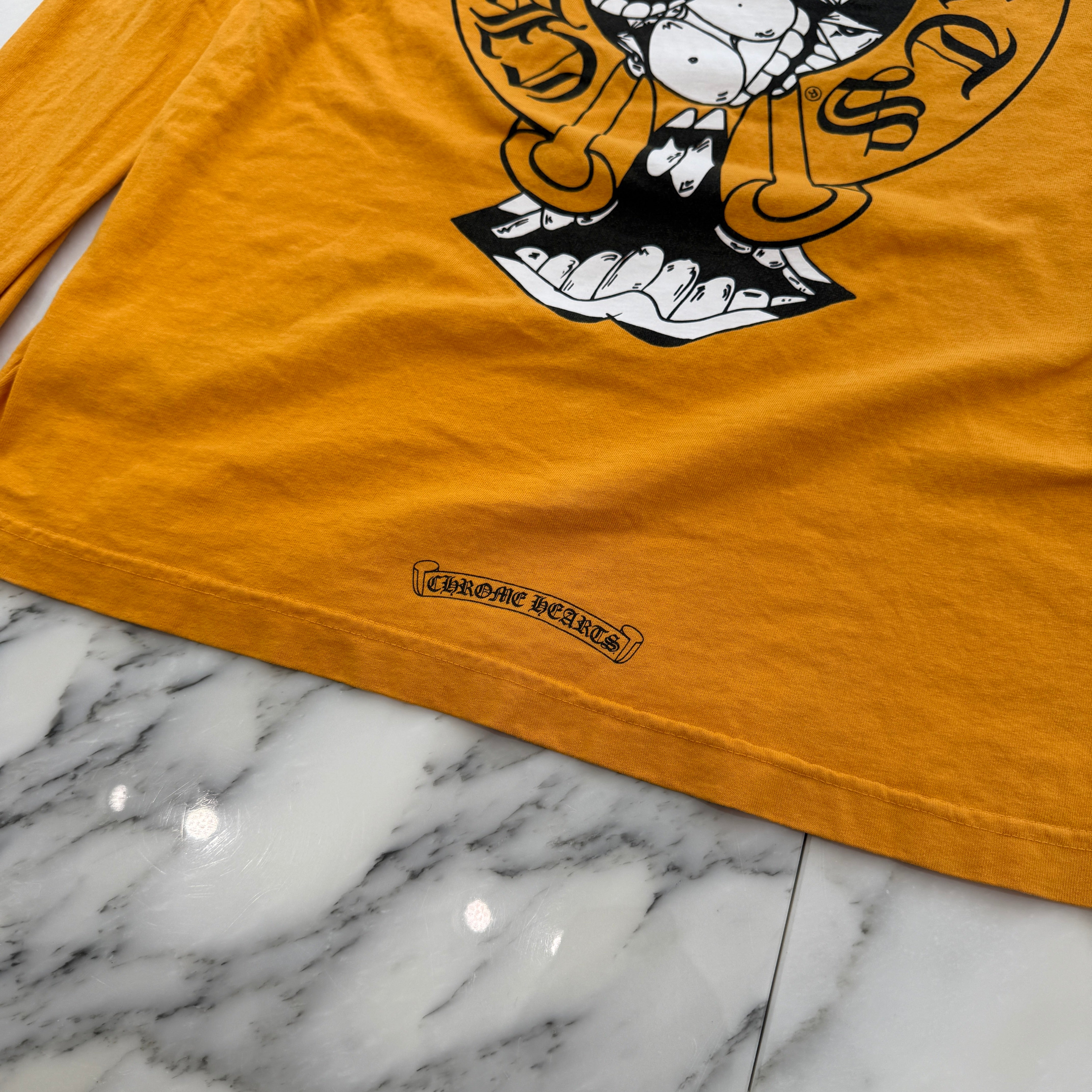 CHROME HEARTS × MATTY BOY 2019SS PPO Mustard Long Sleeve Tee Size