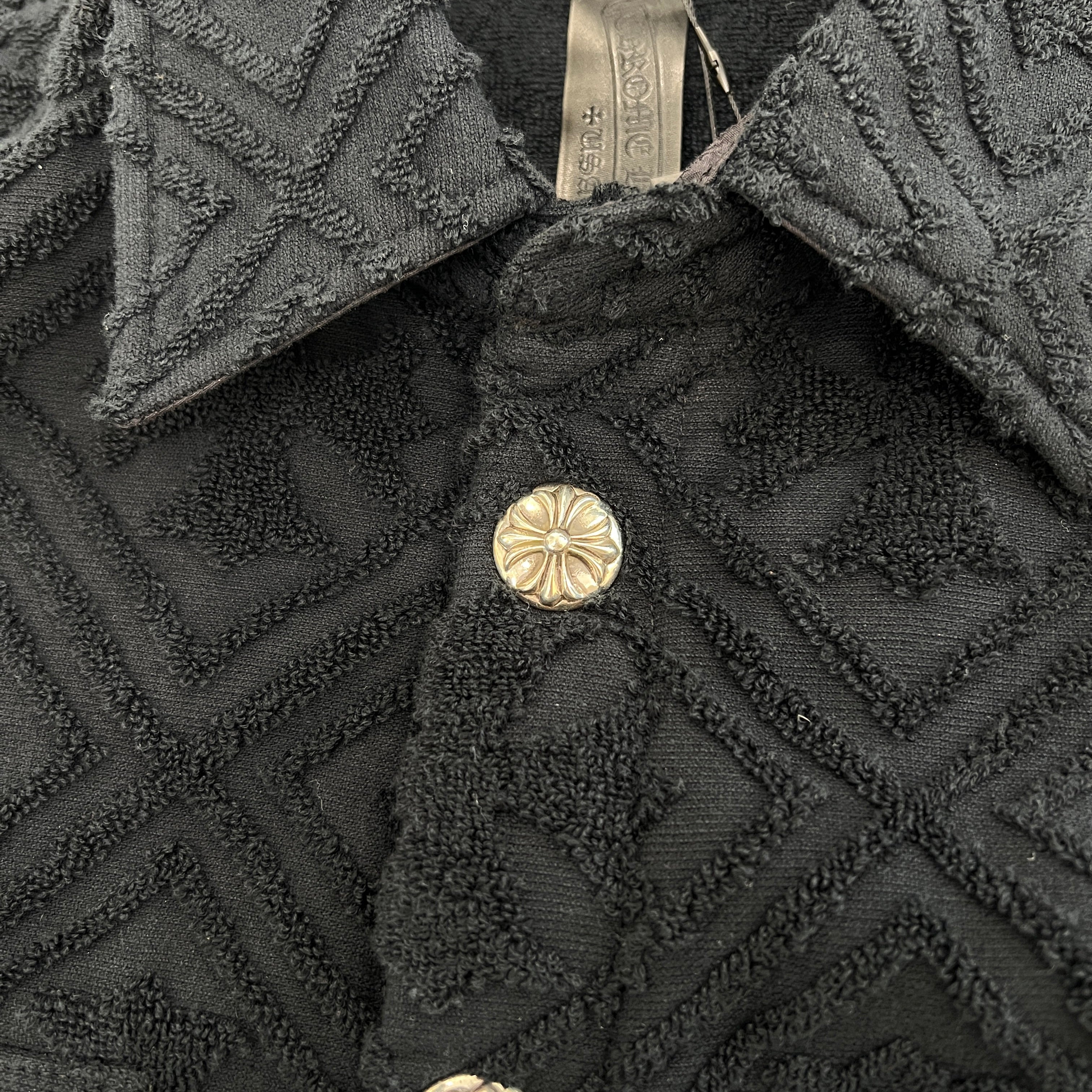 CHROME HEARTS Y NOT CH Plus Pattern Pile Terry Shirt Size L クロムハーツ ワイノット CHプラス総柄 パイル地 テリー シャツ サイズL