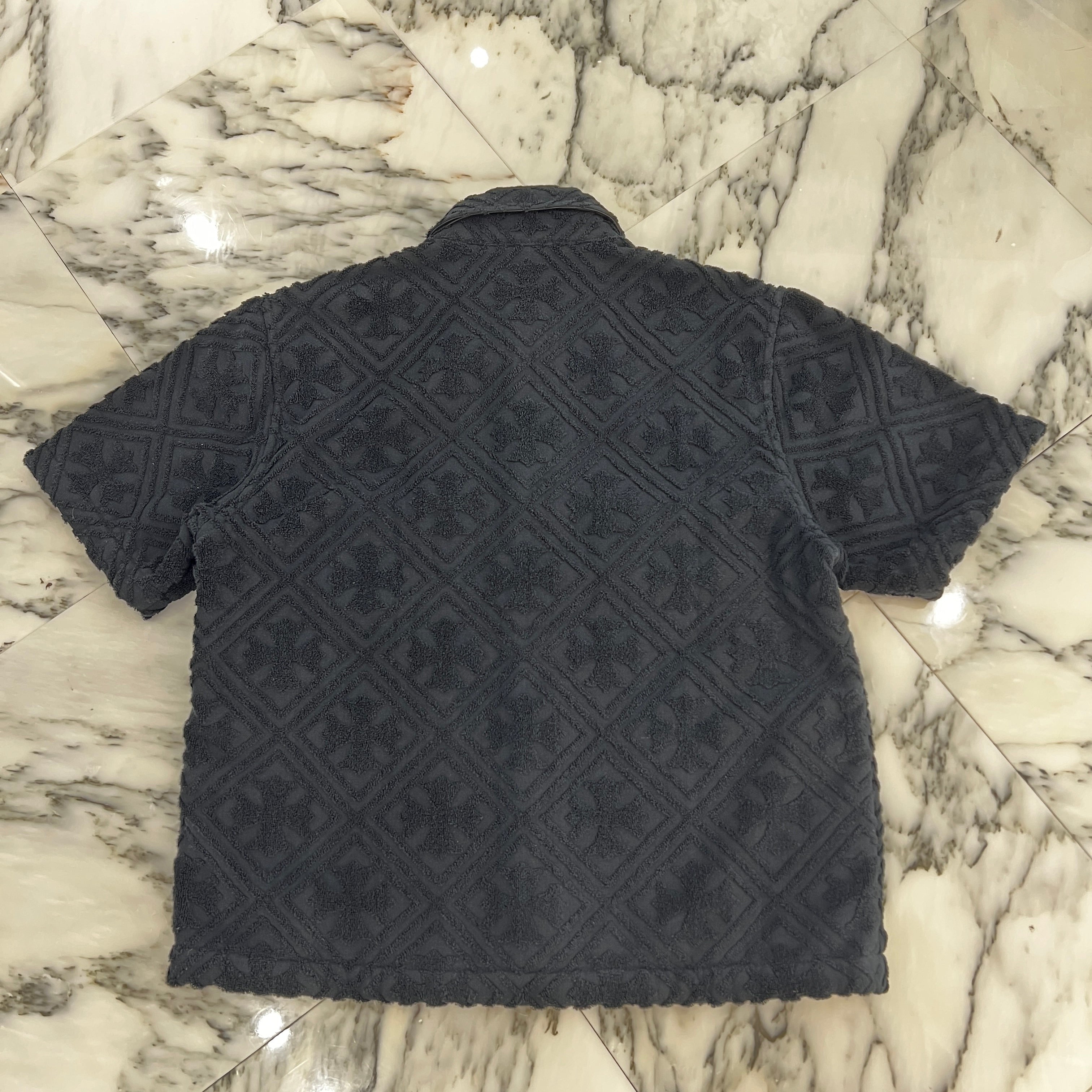 CHROME HEARTS Y NOT CH Plus Pattern Pile Terry Shirt Size L クロムハーツ ワイノット CHプラス総柄 パイル地 テリー シャツ サイズL