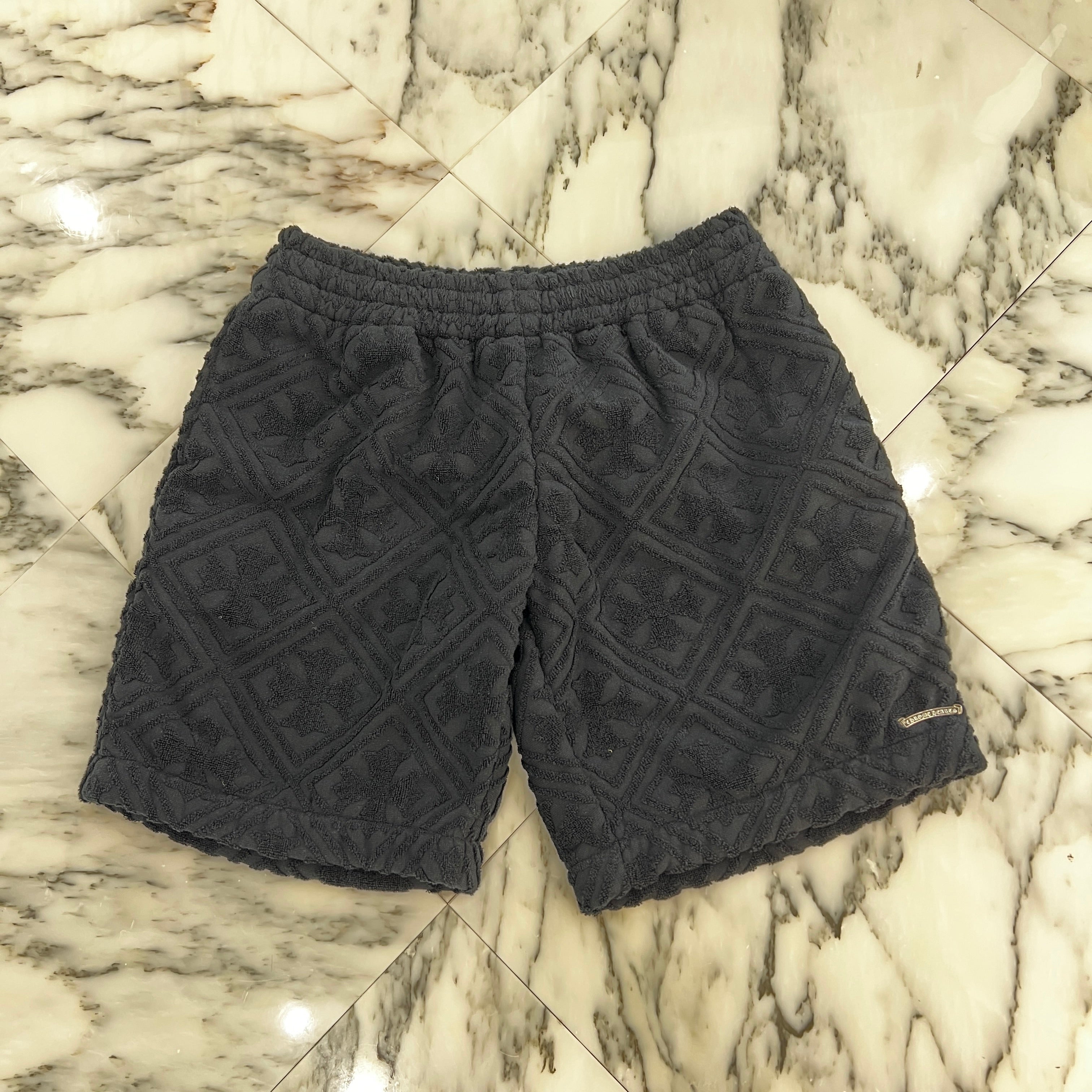 CHROME HEARTS Y NOT CH Plus Pattern Pile Terry Shirt / Shorts Set