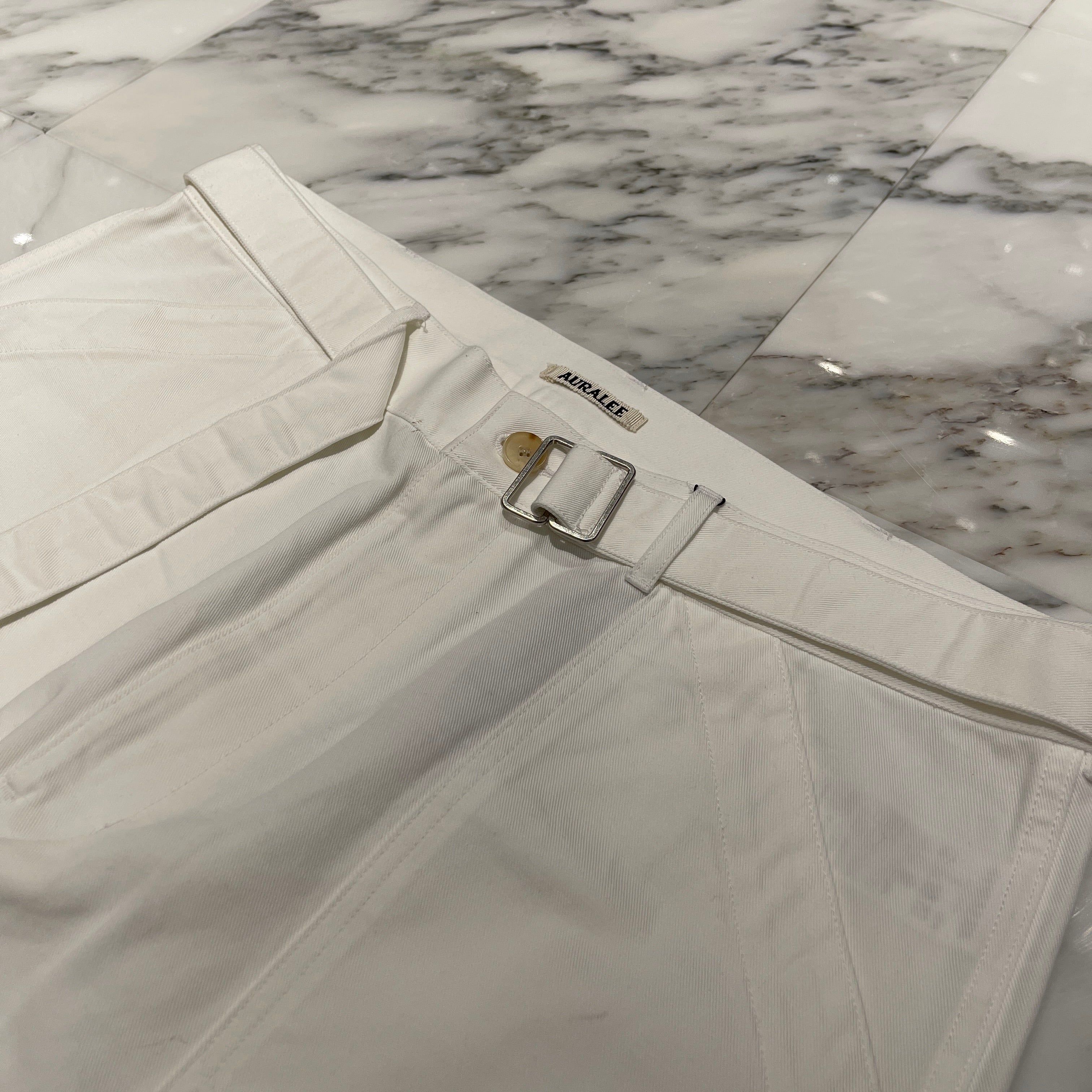 AURALEE 2022SS HARD TWIST FINX HEAVY CHINO BELT Pants A22SP01OC Size 4 オーラリー ハードツイスト フィンクスヘビーチノベルトパンツ サイズ4