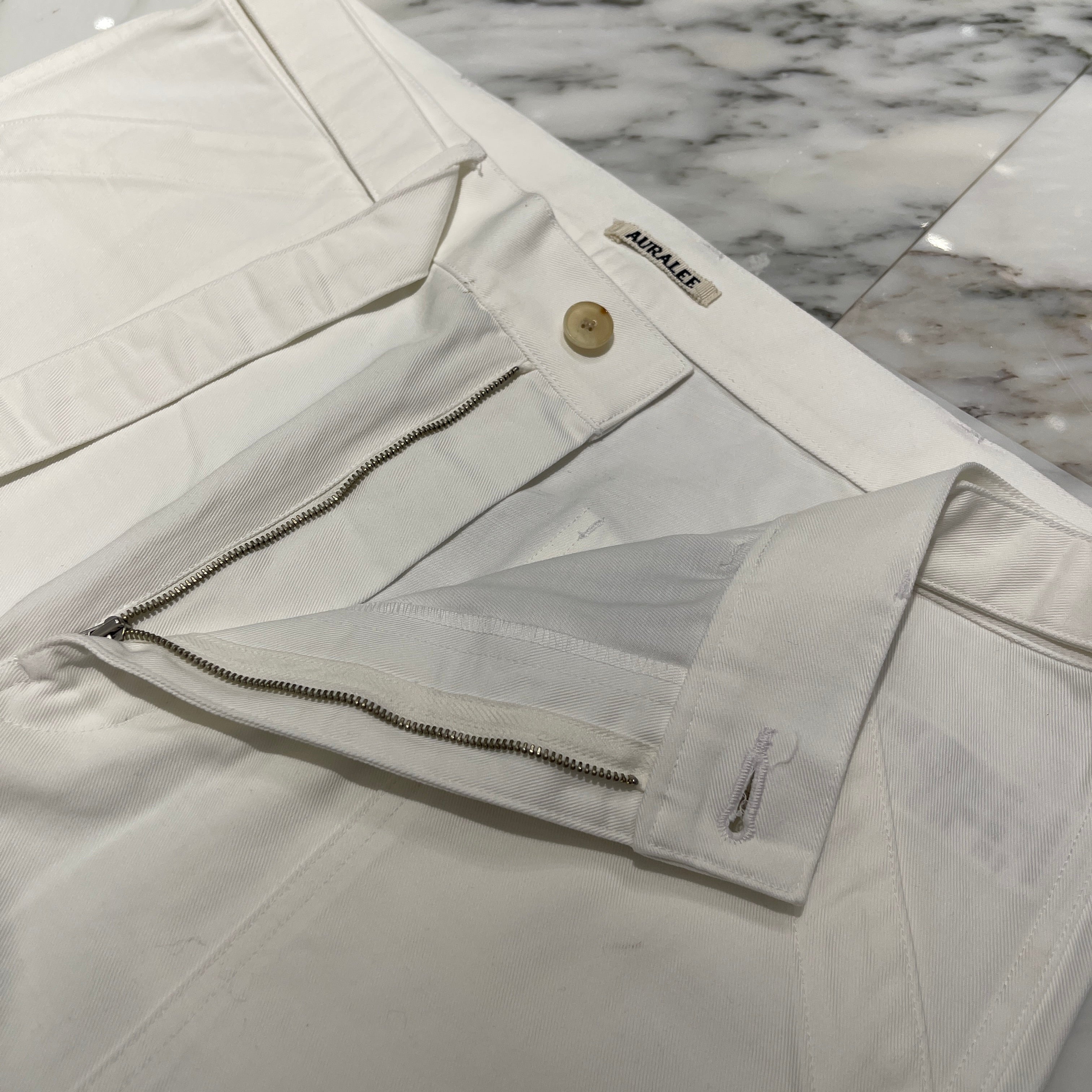 AURALEE 2022SS HARD TWIST FINX HEAVY CHINO BELT Pants A22SP01OC Size 4 オーラリー ハードツイスト フィンクスヘビーチノベルトパンツ サイズ4