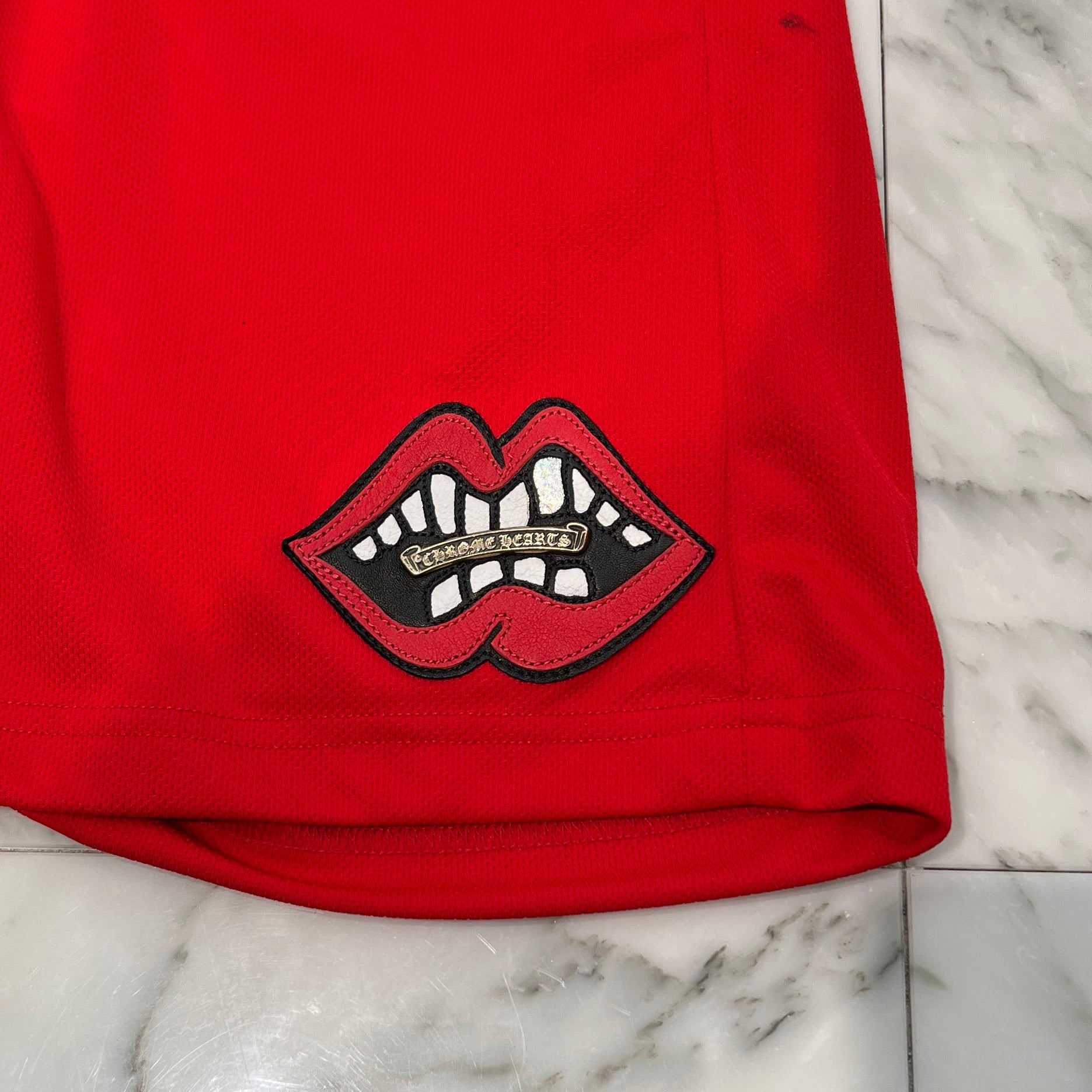 CHROME HEARTS × MATTY BOY Chomper Leather Patch Swim Shorts Size S クロムハーツ × マッティボーイ チョンパーレザーパッチ スイムショーツ サイズS