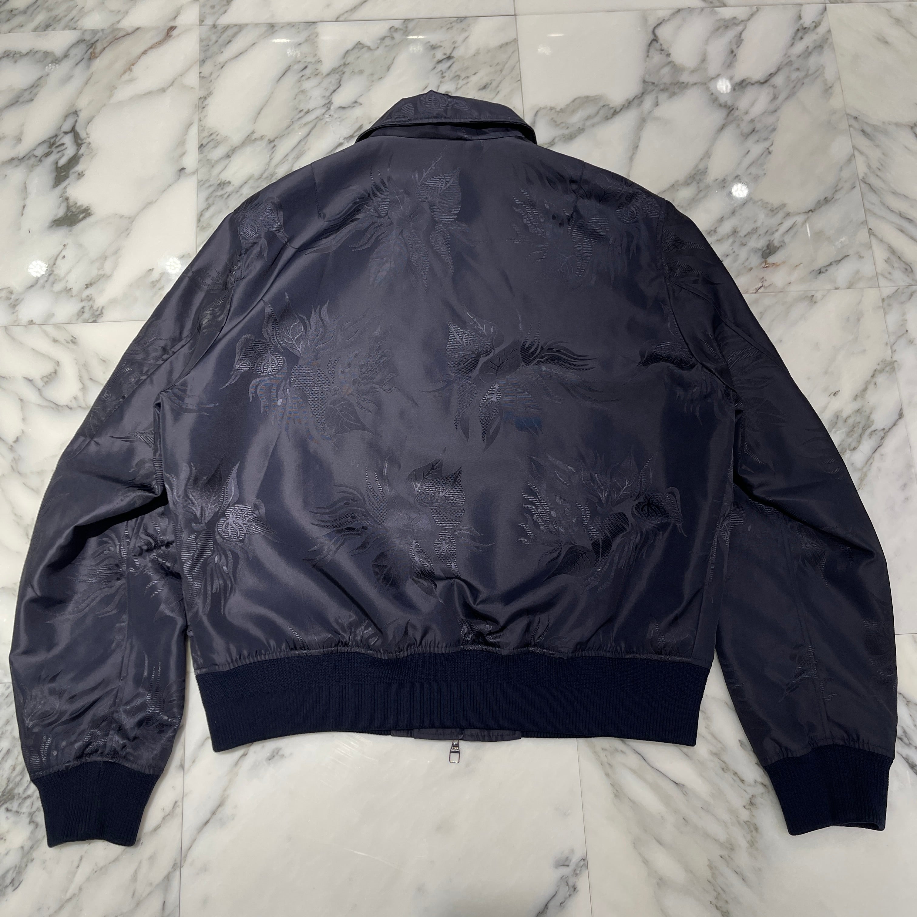 LOUIS VUITTON Leaf Pattern Nylon Zip Up Jacket HEB25WFKH Size 56 ルイヴィトン リーフパターンナイロンジップアップジャケット サイズ56