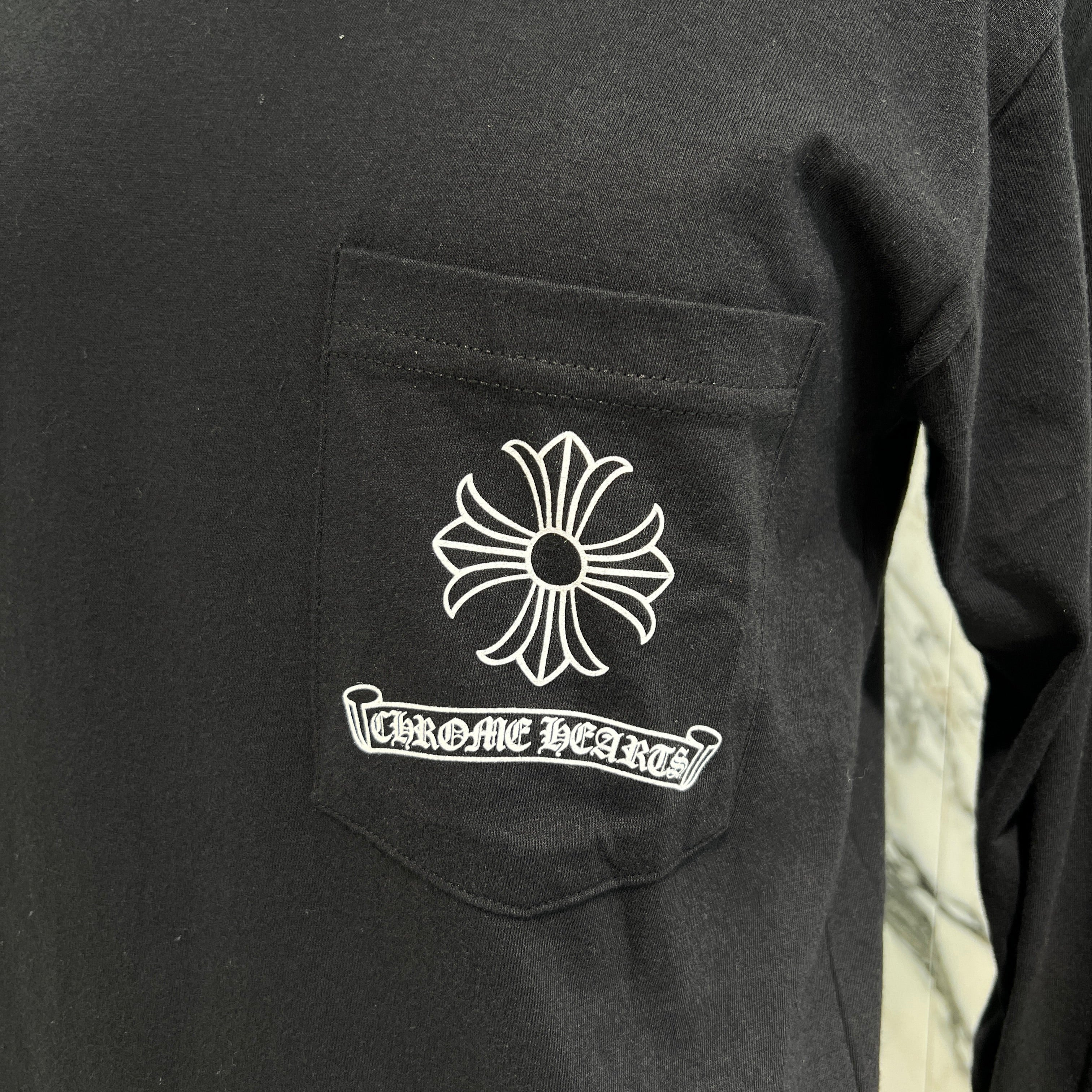 CHROME HEARTS Back Dagger Arch Logo USA Long Sleeve Tee Size S クロムハーツ バックダガー アーチロゴ USA ロングスリーブ Tシャツ サイズS