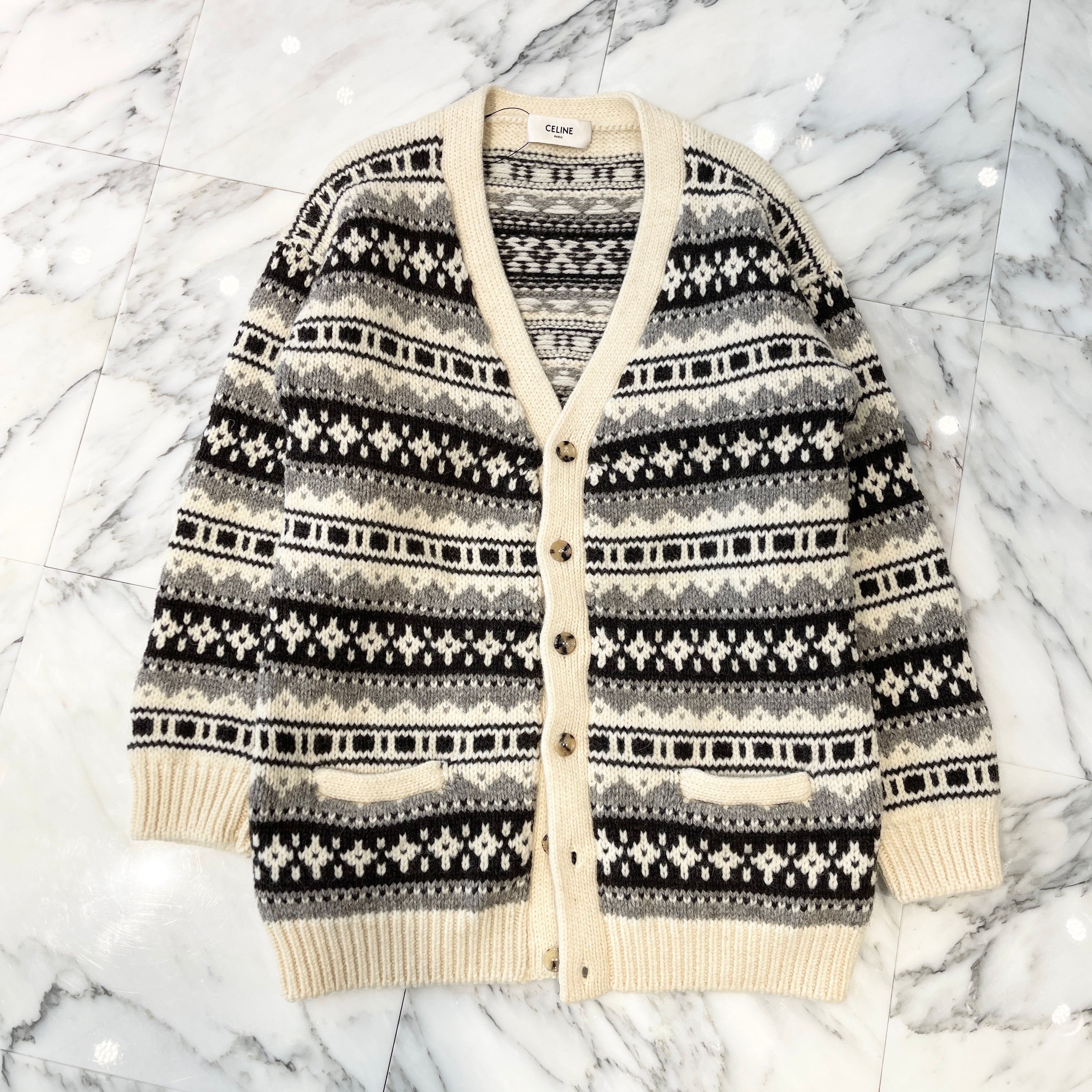 CELINE 2021AW Nordic Cardigan 2A90Q1070 Size S セリーヌ ノルディック カーガディガン サイズS