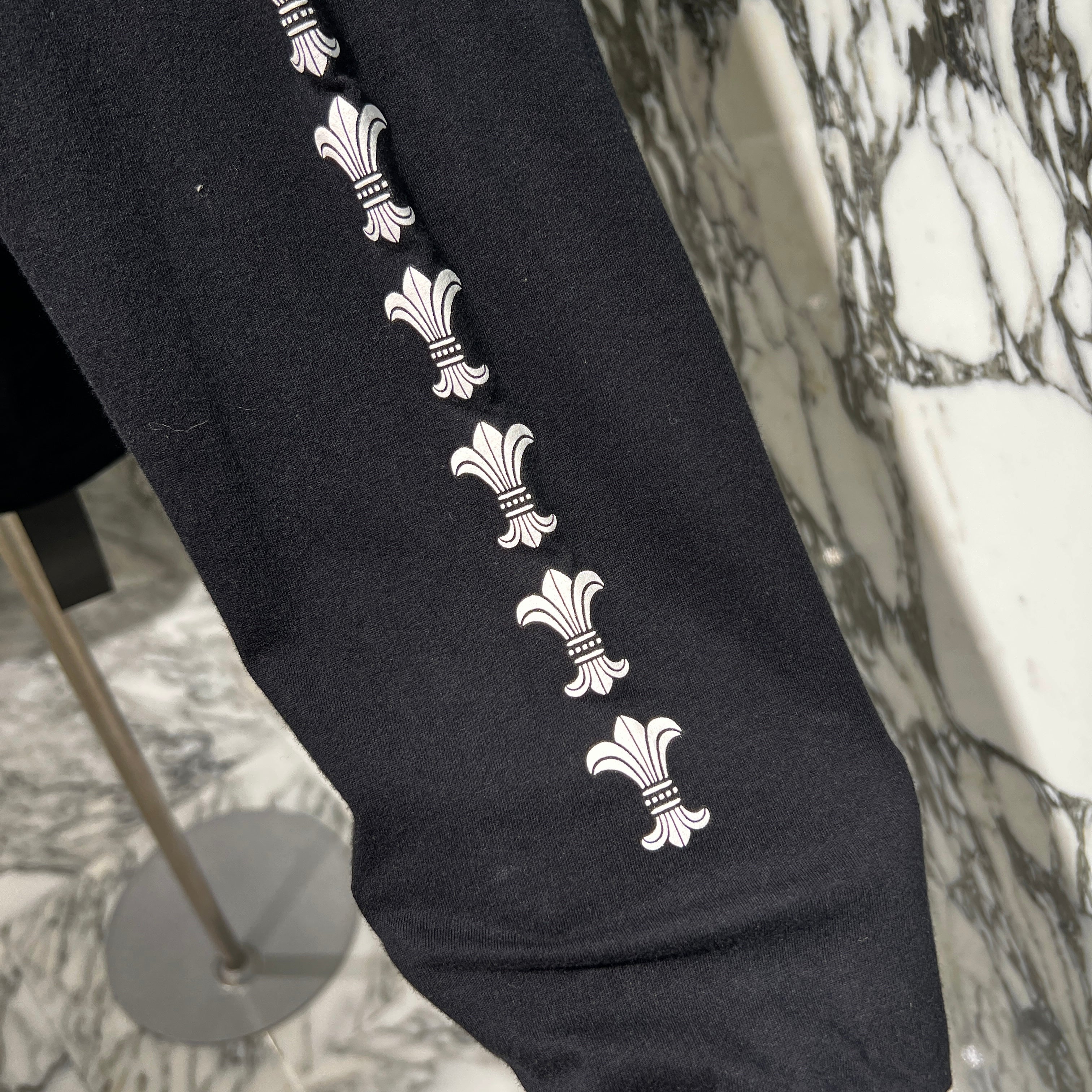 CHROME HEARTS Back Scroll BS FLARE Print Long Sleeve Tee Size M クロムハーツ バックスクロール BSフレア プリント ロングスリーブ Tシャツ サイズM