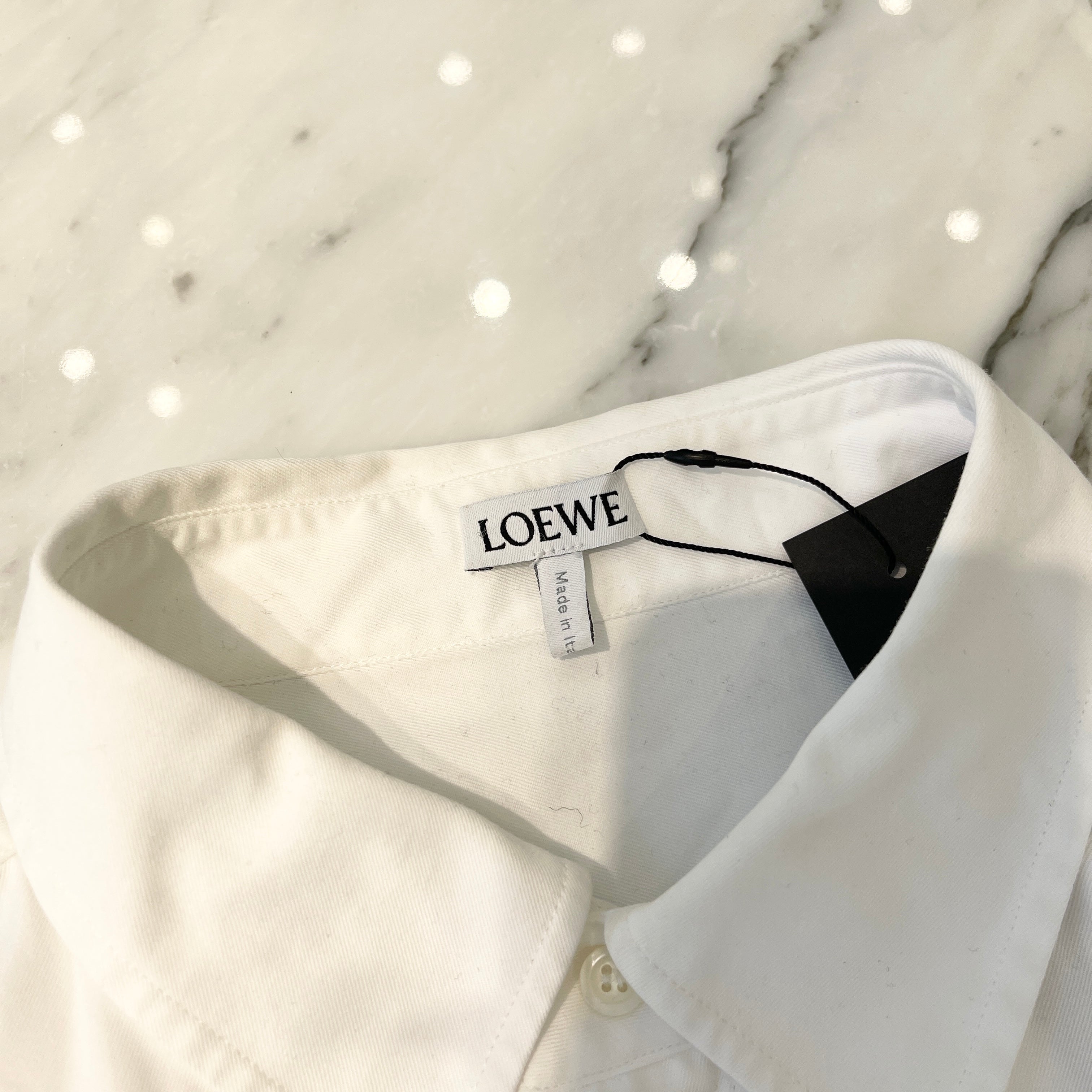 LOEWE 2024SS Embroidery Anagram Logo Shirt H526Y05X46 Size 37 ロエベ 刺繍 アナグラム ロゴ シャツ ワイシャツ サイズ37