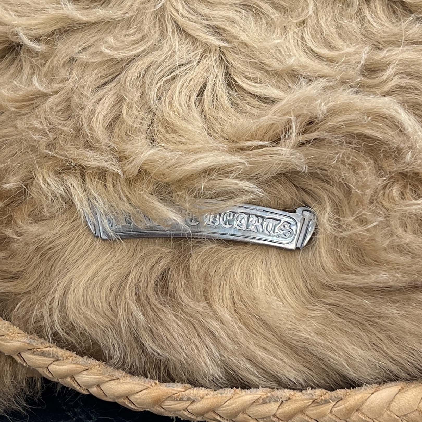 CHROME HEARTS Large Cross Mouton fur Miss Bean Bag クロムハーツ ラージクロス ムートンファー ミス ビーン バッグ