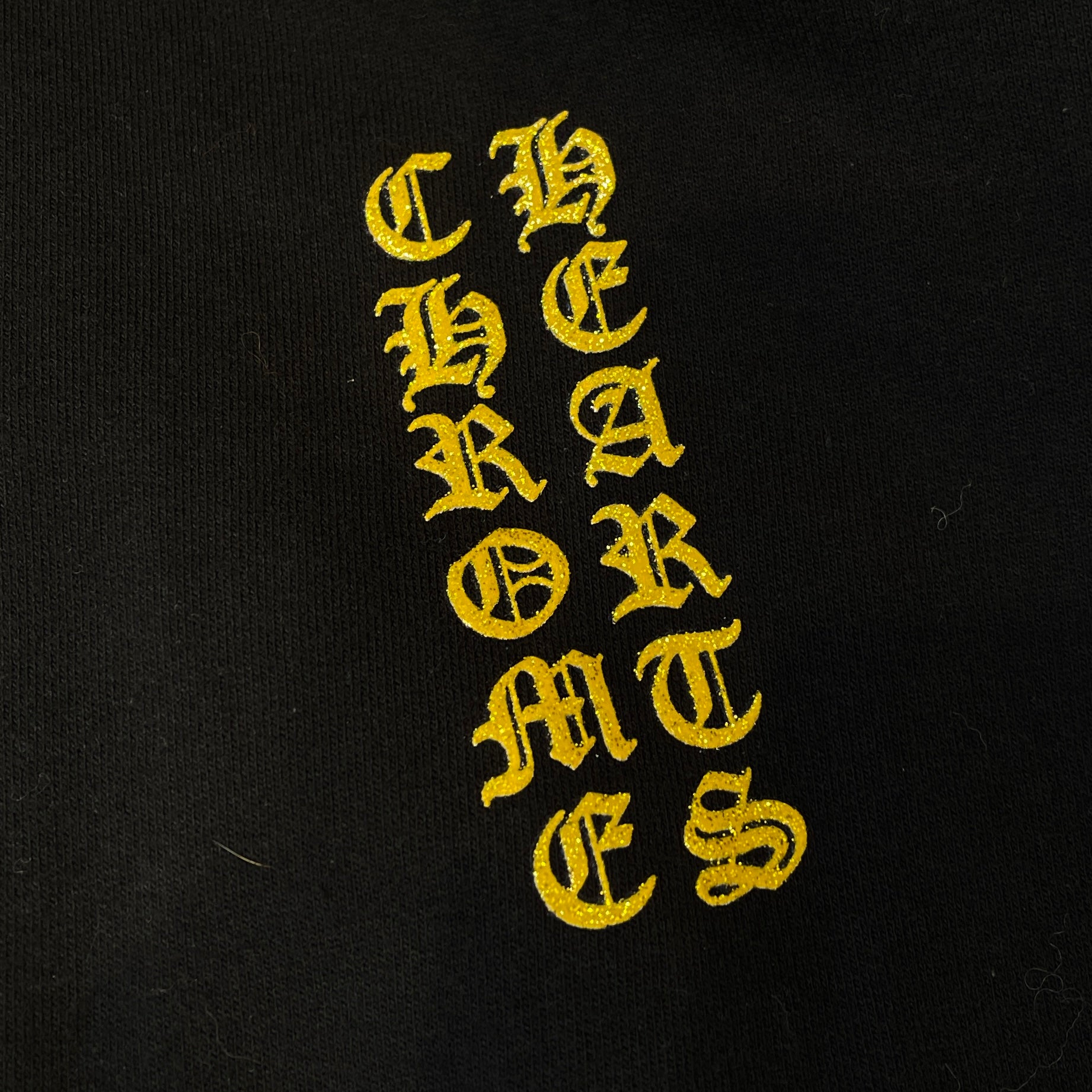 CHROME HEARTS 1988 Vertical Logo Glitter Pullover hoodie Size L クロムハーツ 1988 ヴァーティカルロゴ グリッタープルオーバーフーディー サイズL