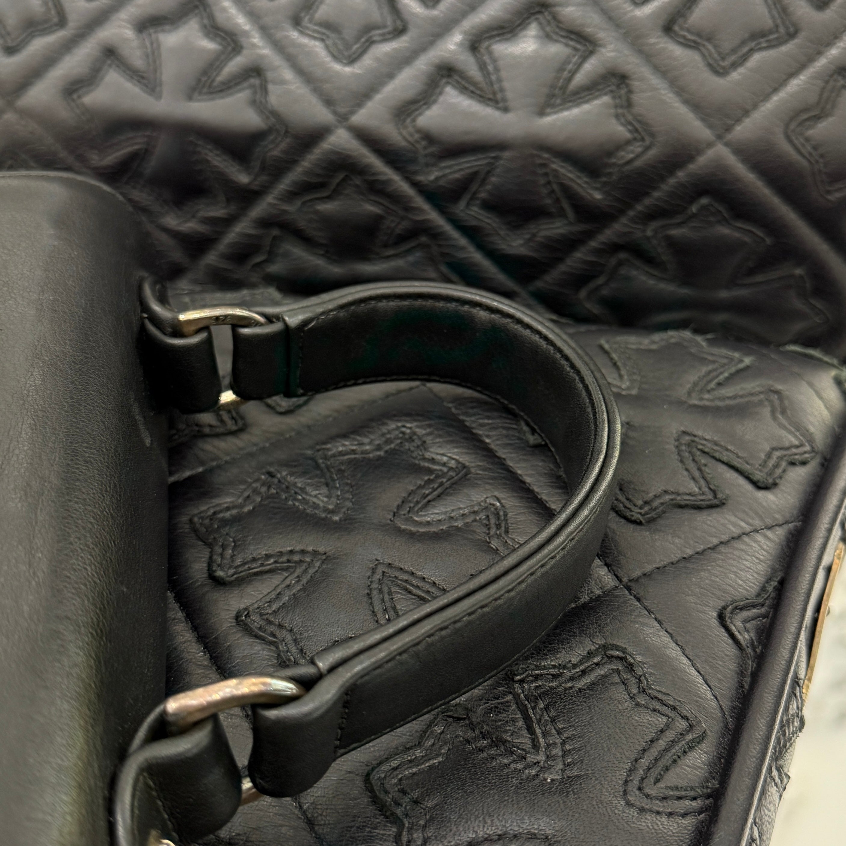 CHROME HEARTS CH Cross Leather Straw Bag クロムハーツ CHクロス レザー ストローバッグ