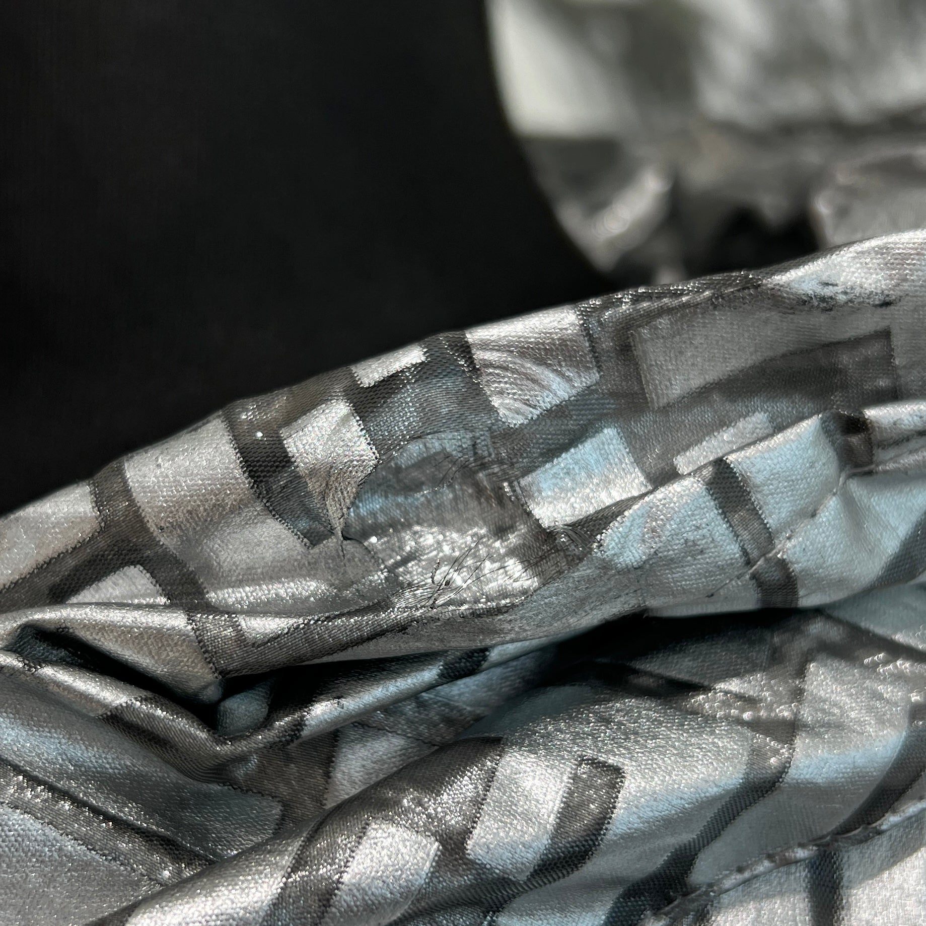 FENDI × Nicki Minaj 2022SS FF Logo Print Silver Nylon Blouson Jacket FAA470 AB3L Size 40 フェンディ × ニッキーミナージュ FFロゴプリント ナイロン ブルゾン ジャケット サイズ40