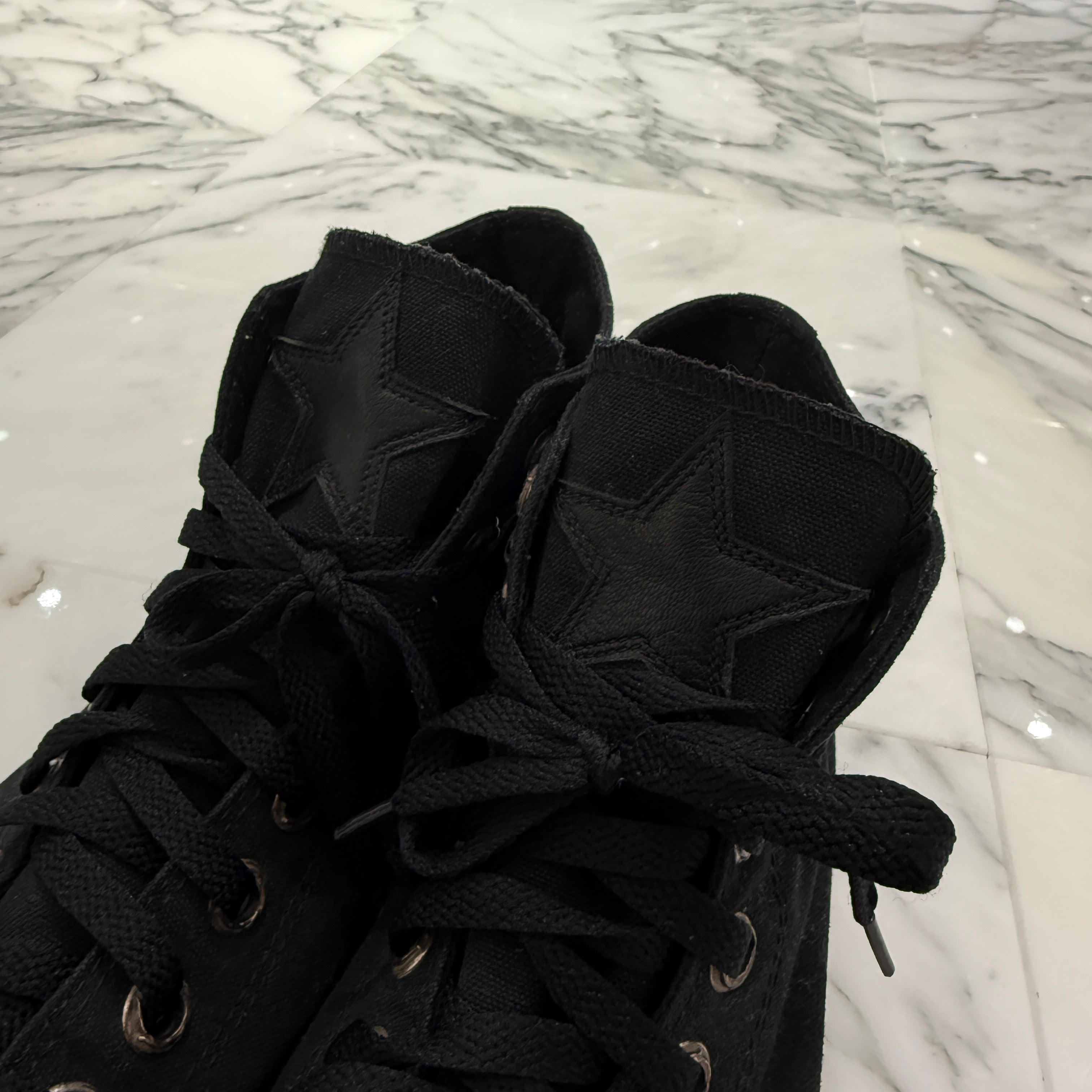 CHROME HEARTS × CONVERSE ALL STAR Silver Dagger Canvas High Top