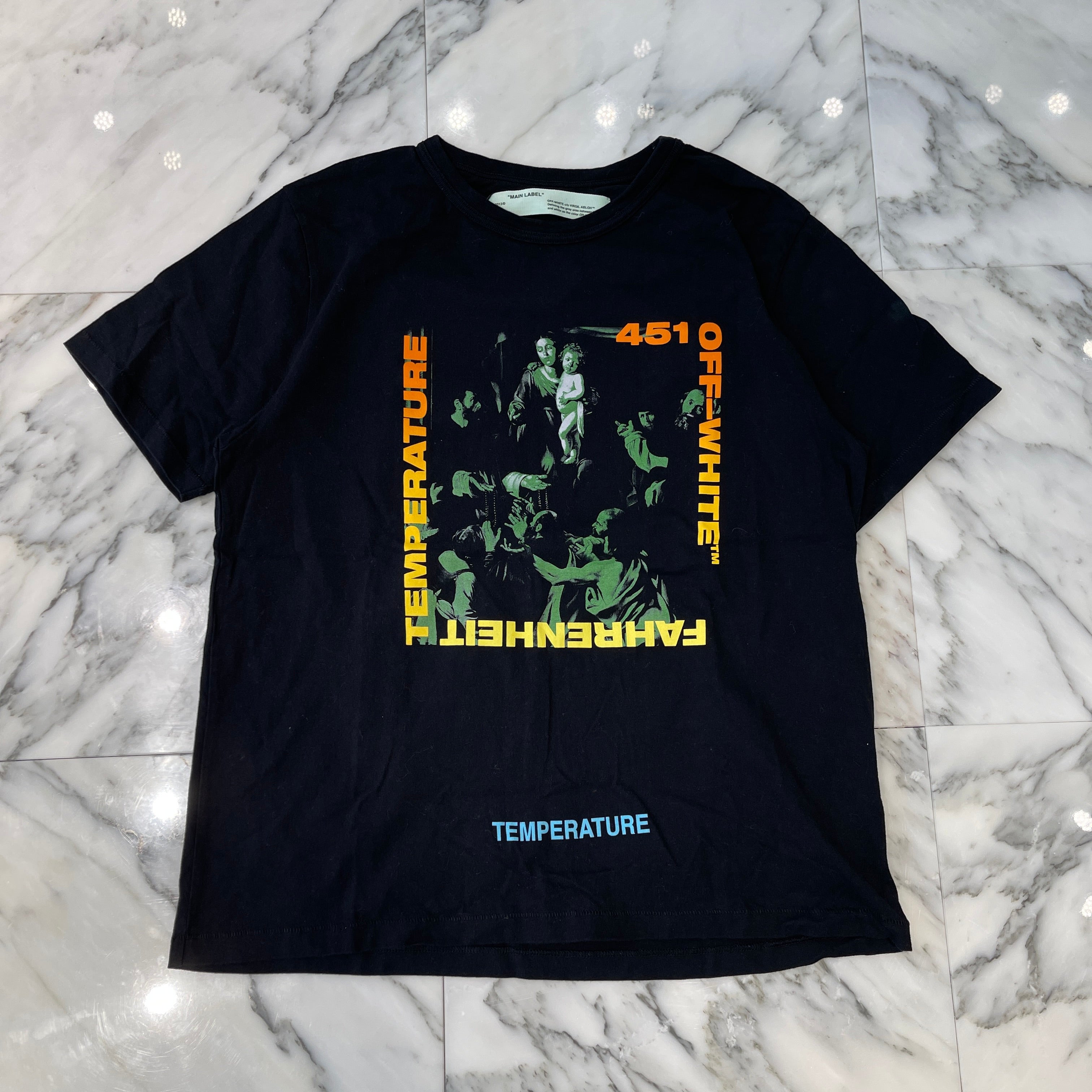 OFF-WHITE 2018SS Gradient Caravaggio Tee OMAA027S18185076 Size L オフホワイト グラディエント カラヴァッジオ Tシャツ サイズL