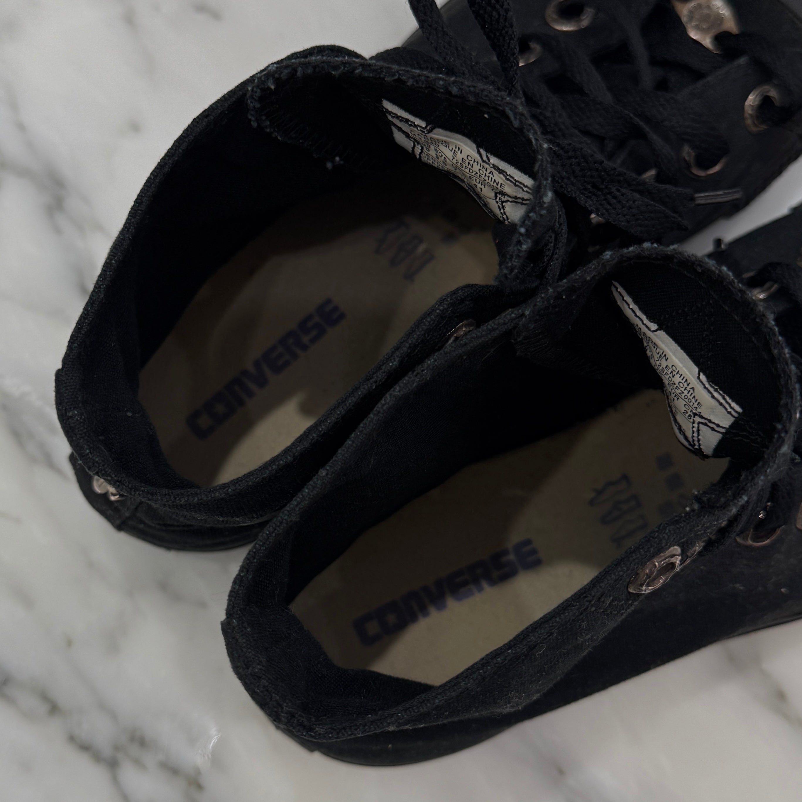 CHROME HEARTS × CONVERSE ALL STAR Silver Dagger Canvas High Top Sneakers Size 26.0cm クロムハーツ × コンバース オールスター シルバーダガー キャンバス ハイカットスニーカー サイズ26.0cm